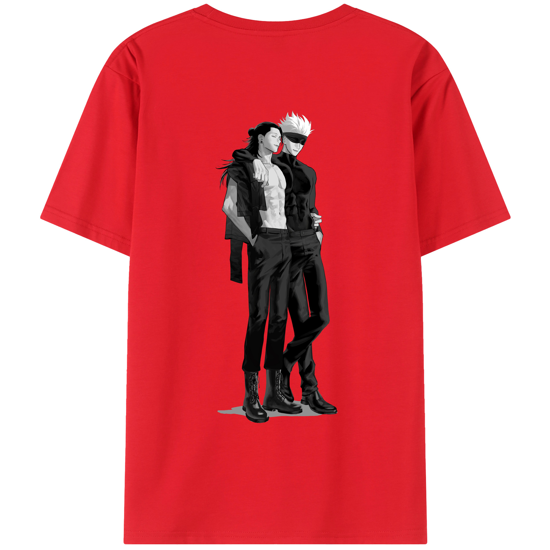 （画像用） 呪術廻戦 Jujutsu Kaisen 綿100％ メンズ半袖Tシャツ（バックプリント） 通気性