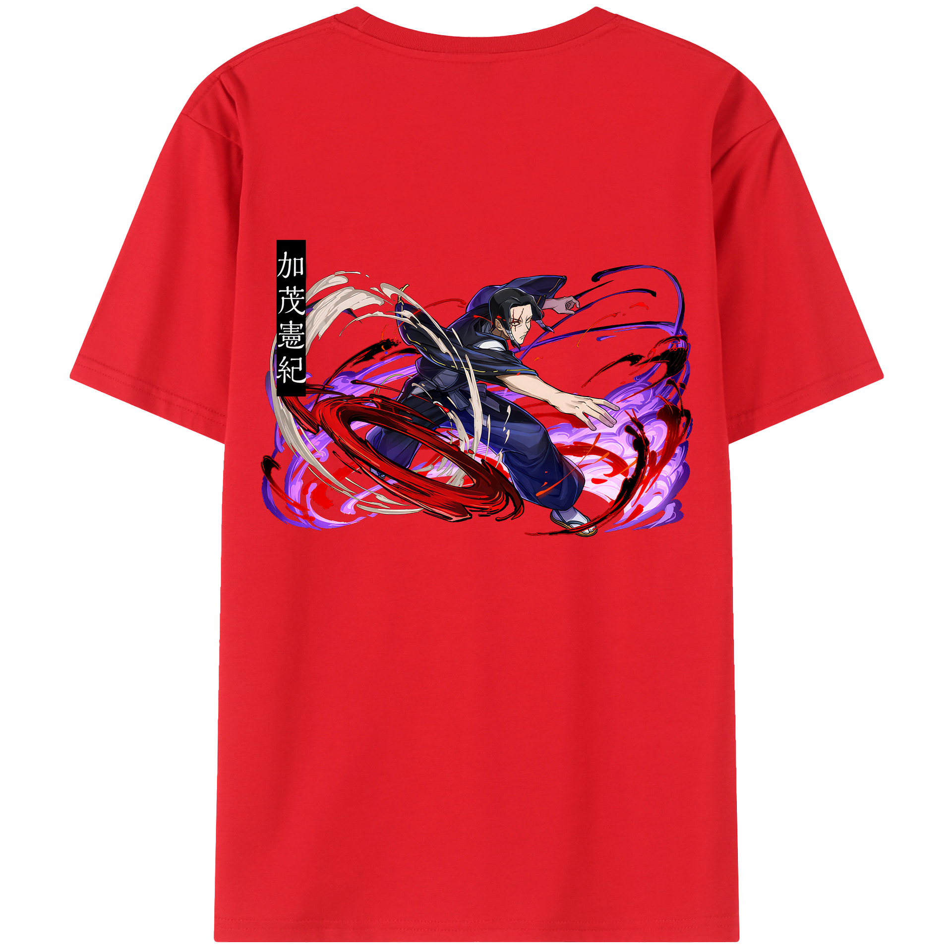 （画像用） 呪術廻戦 Jujutsu Kaisen 綿100％ メンズ半袖Tシャツ（バックプリント） 通気性