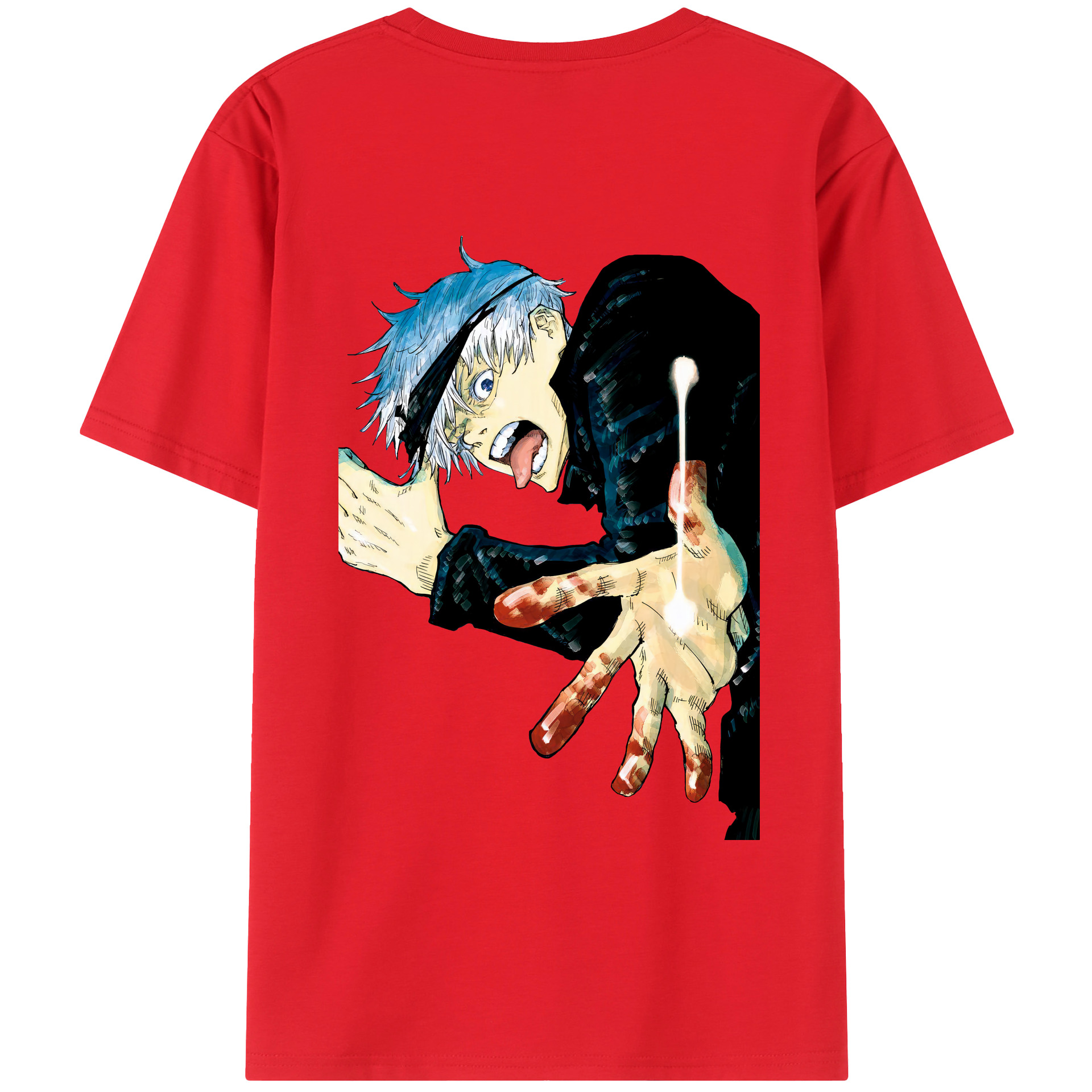 （画像用） 呪術廻戦 Jujutsu Kaisen 綿100％ メンズ半袖Tシャツ（バックプリント） 通気性