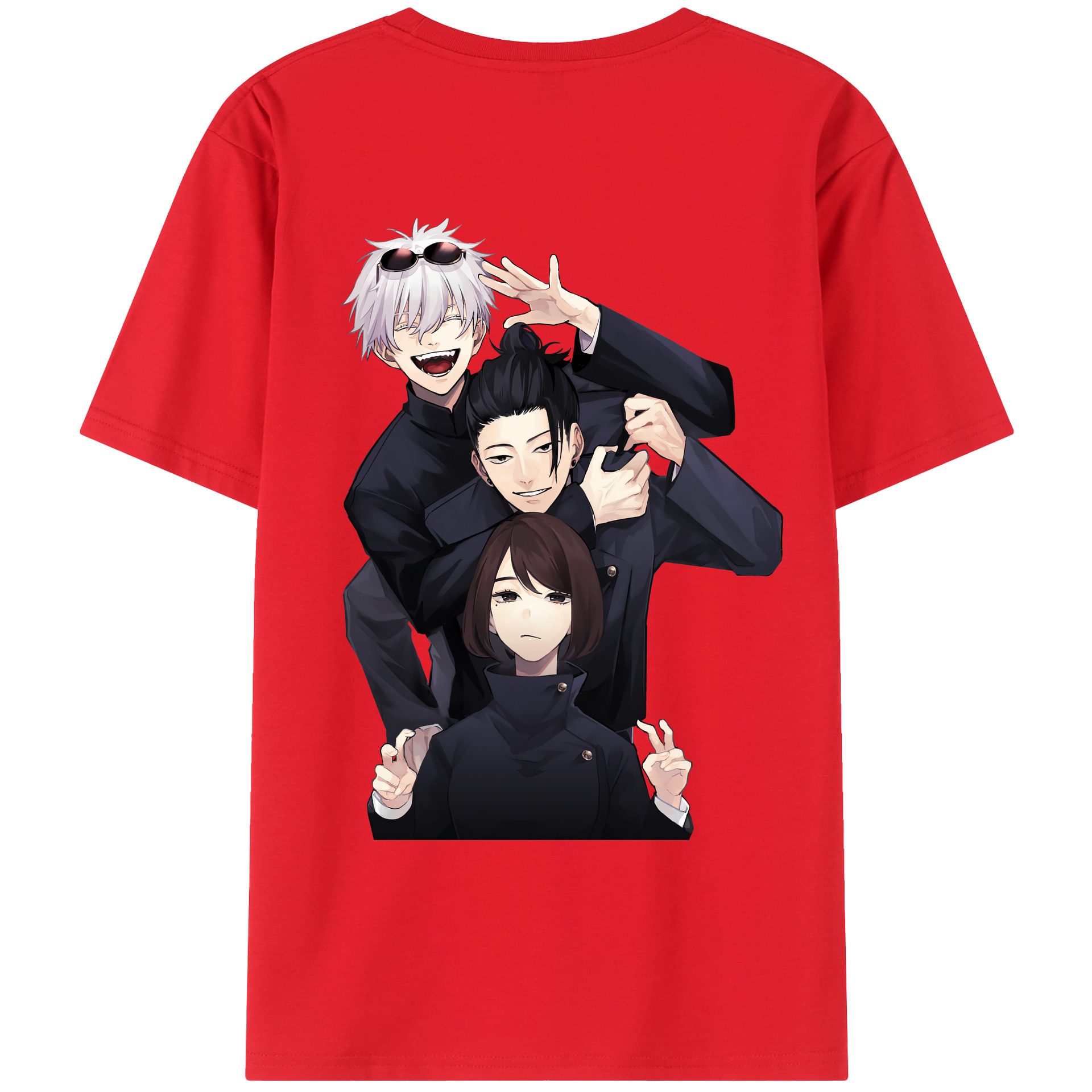（画像用） 呪術廻戦 Jujutsu Kaisen 綿100％ メンズ半袖Tシャツ（バックプリント） 通気性