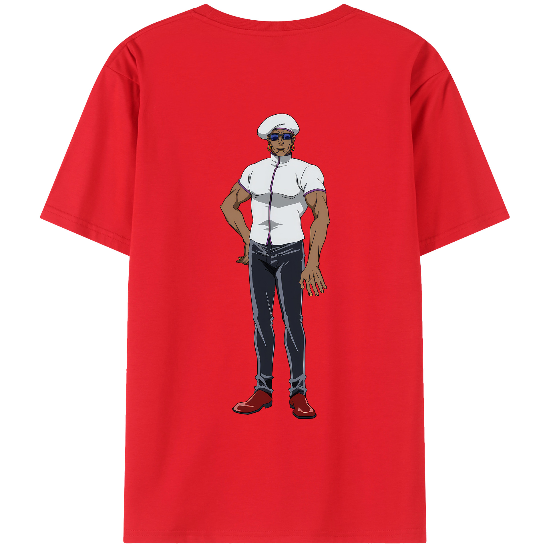 （画像用） 呪術廻戦 Jujutsu Kaisen 綿100％ メンズ半袖Tシャツ（バックプリント） 通気性