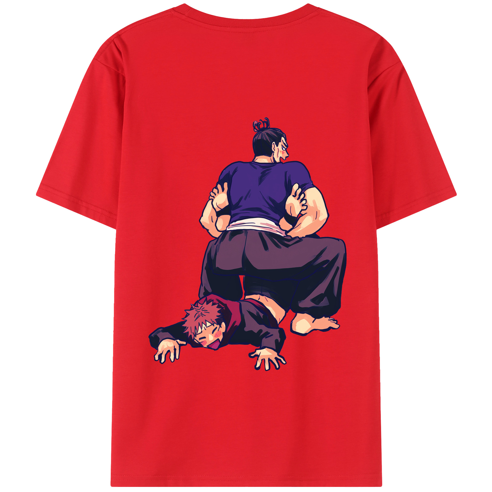（画像用） 呪術廻戦 Jujutsu Kaisen 綿100％ メンズ半袖Tシャツ（バックプリント） 通気性