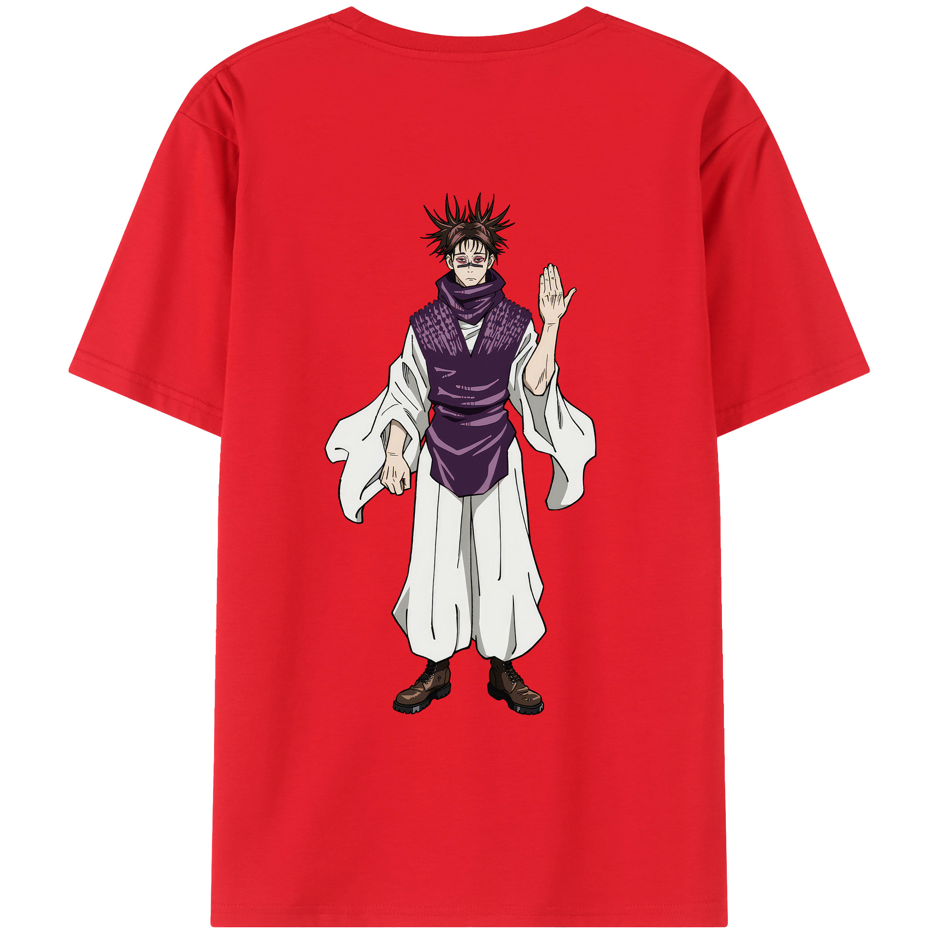 （画像用） 呪術廻戦 Jujutsu Kaisen 綿100％ メンズ半袖Tシャツ（バックプリント） 通気性
