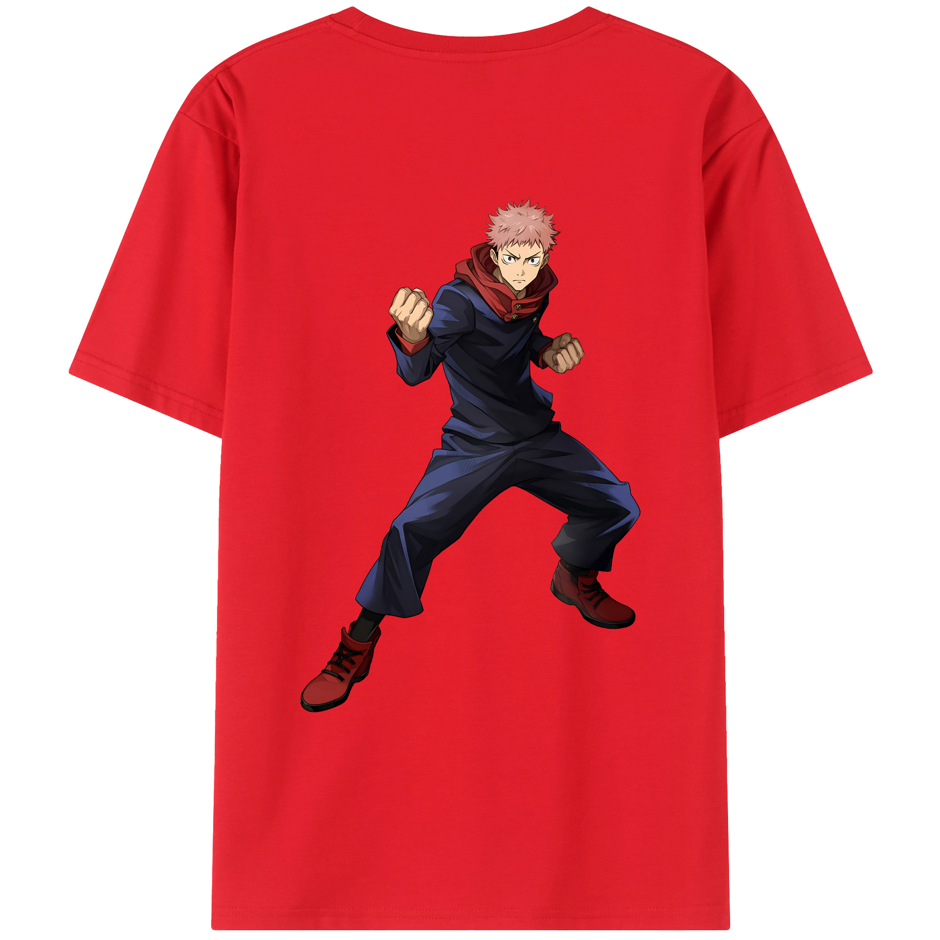 （画像用） 呪術廻戦 Jujutsu Kaisen 綿100％ メンズ半袖Tシャツ（バックプリント） 通気性