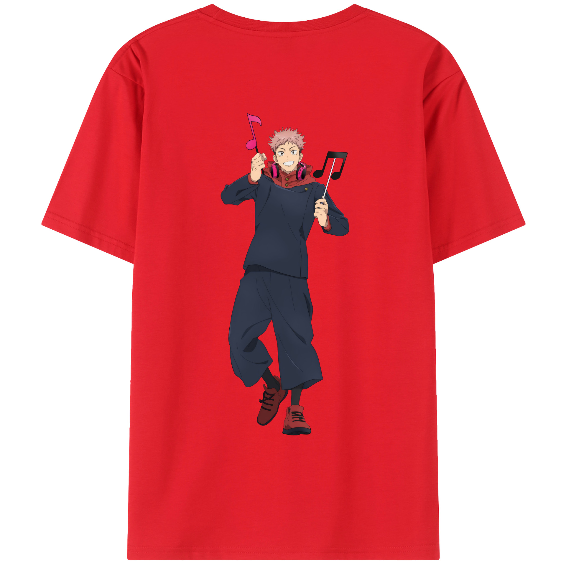 （画像用） 呪術廻戦 Jujutsu Kaisen 綿100％ メンズ半袖Tシャツ（バックプリント） 通気性