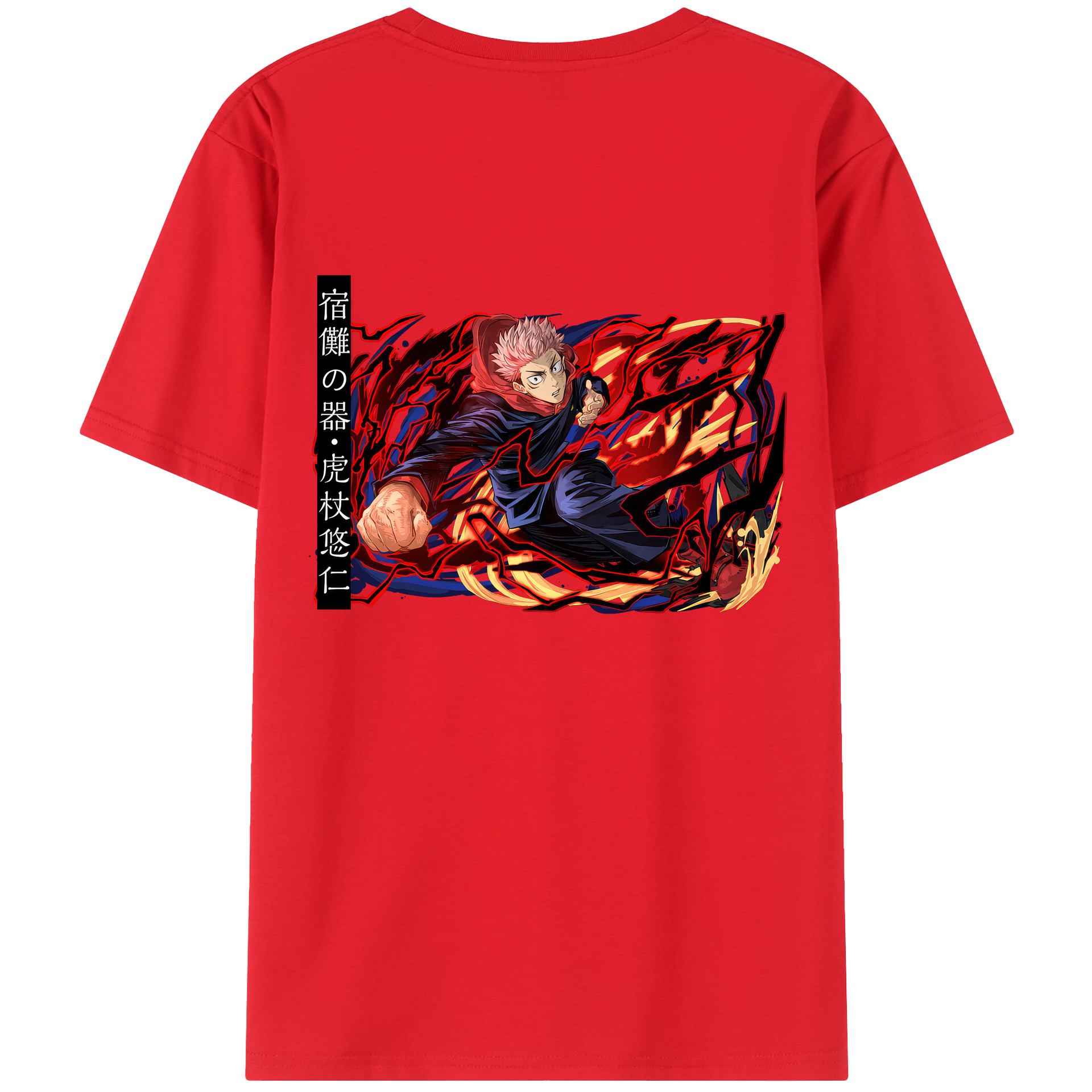 （画像用） 呪術廻戦 Jujutsu Kaisen 綿100％ メンズ半袖Tシャツ（バックプリント） 通気性