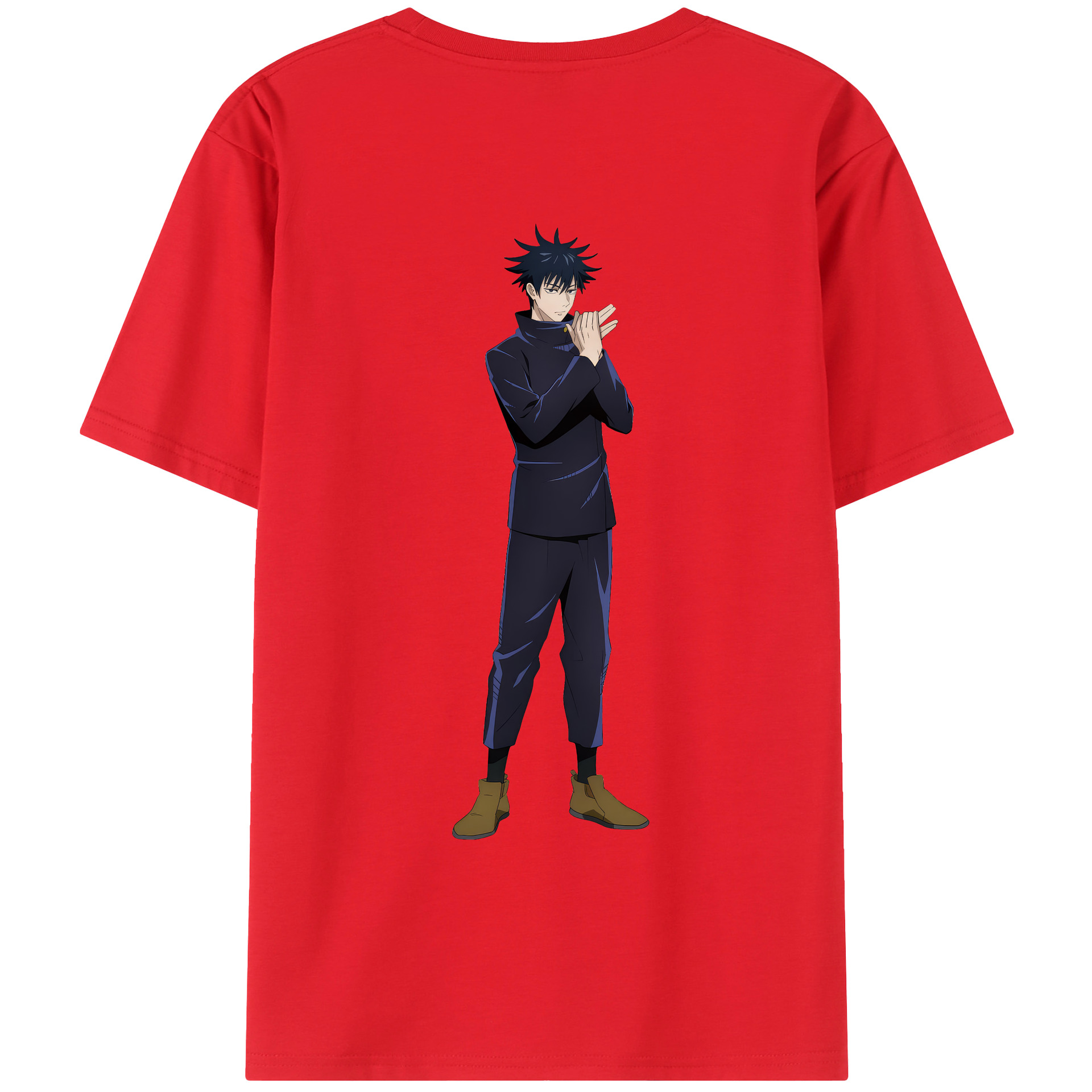 （画像用） 呪術廻戦 Jujutsu Kaisen 綿100％ メンズ半袖Tシャツ（バックプリント） 通気性