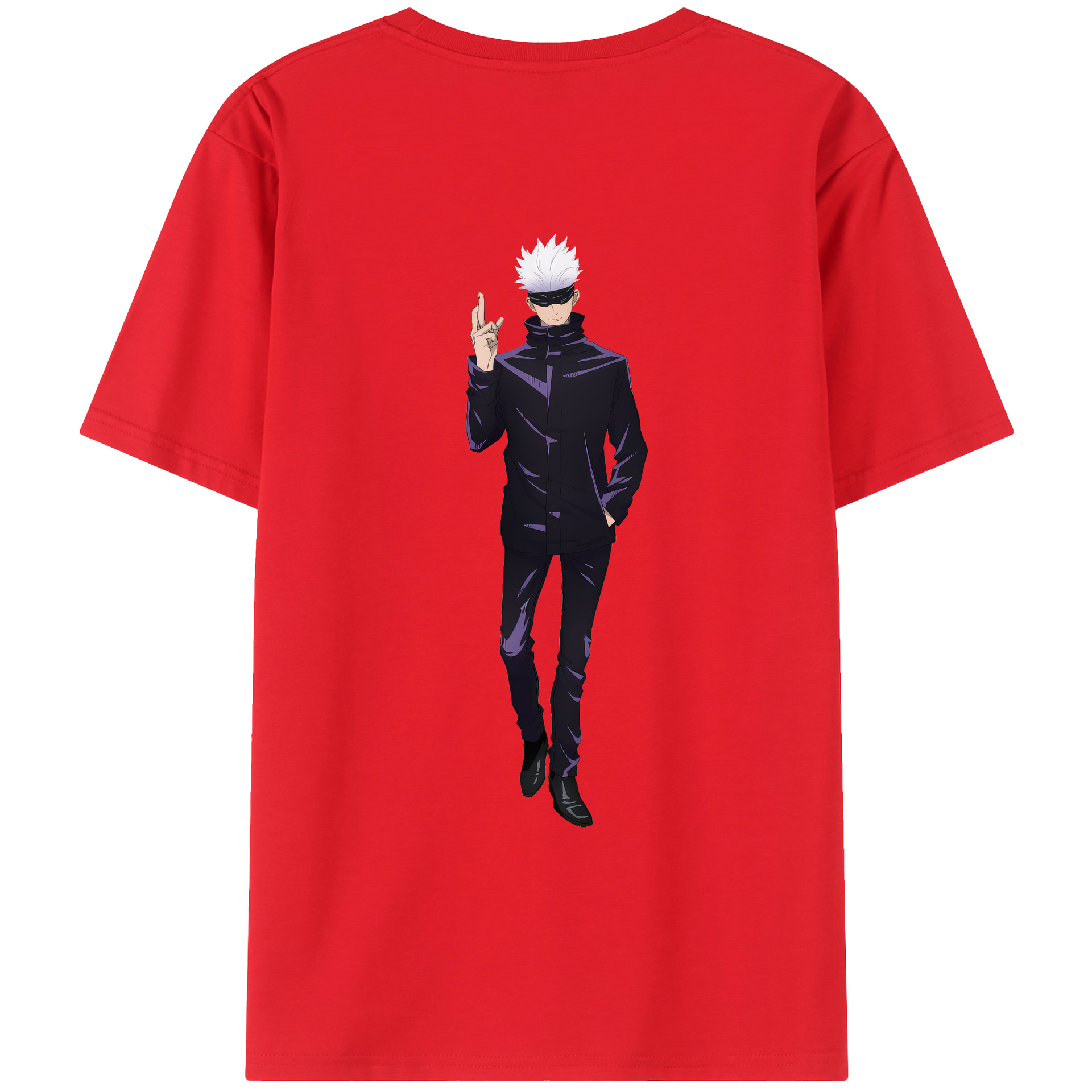 （画像用） 呪術廻戦 Jujutsu Kaisen 綿100％ メンズ半袖Tシャツ（バックプリント） 通気性