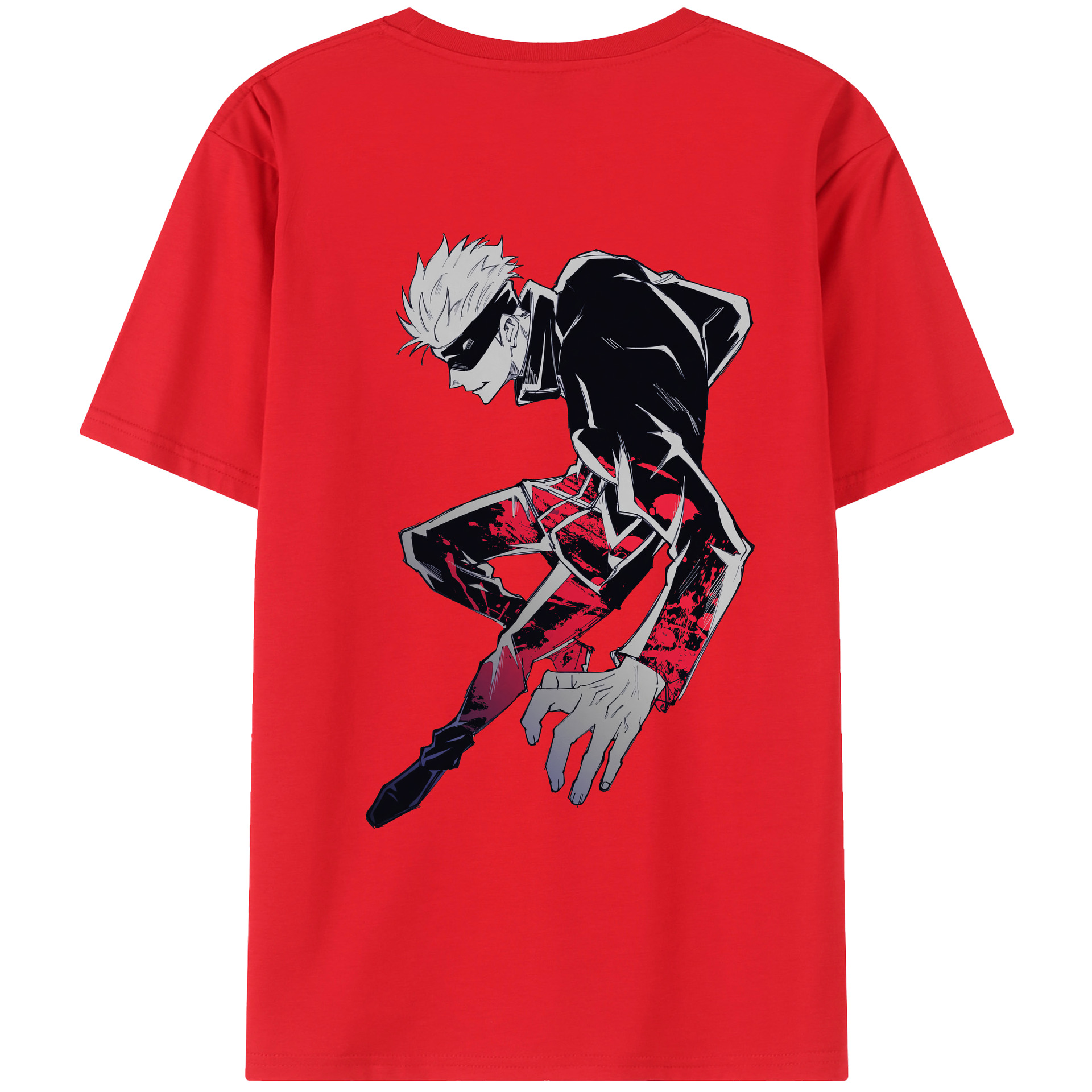 （画像用） 呪術廻戦 Jujutsu Kaisen 綿100％ メンズ半袖Tシャツ（バックプリント） 通気性