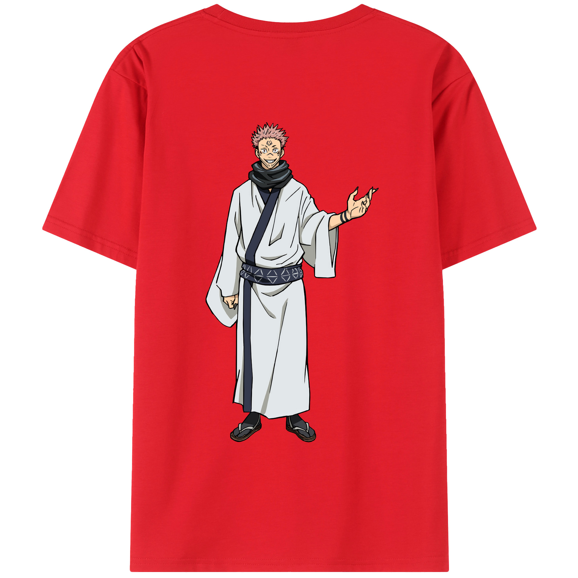 （画像用） 呪術廻戦 Jujutsu Kaisen 綿100％ メンズ半袖Tシャツ（バックプリント） 通気性
