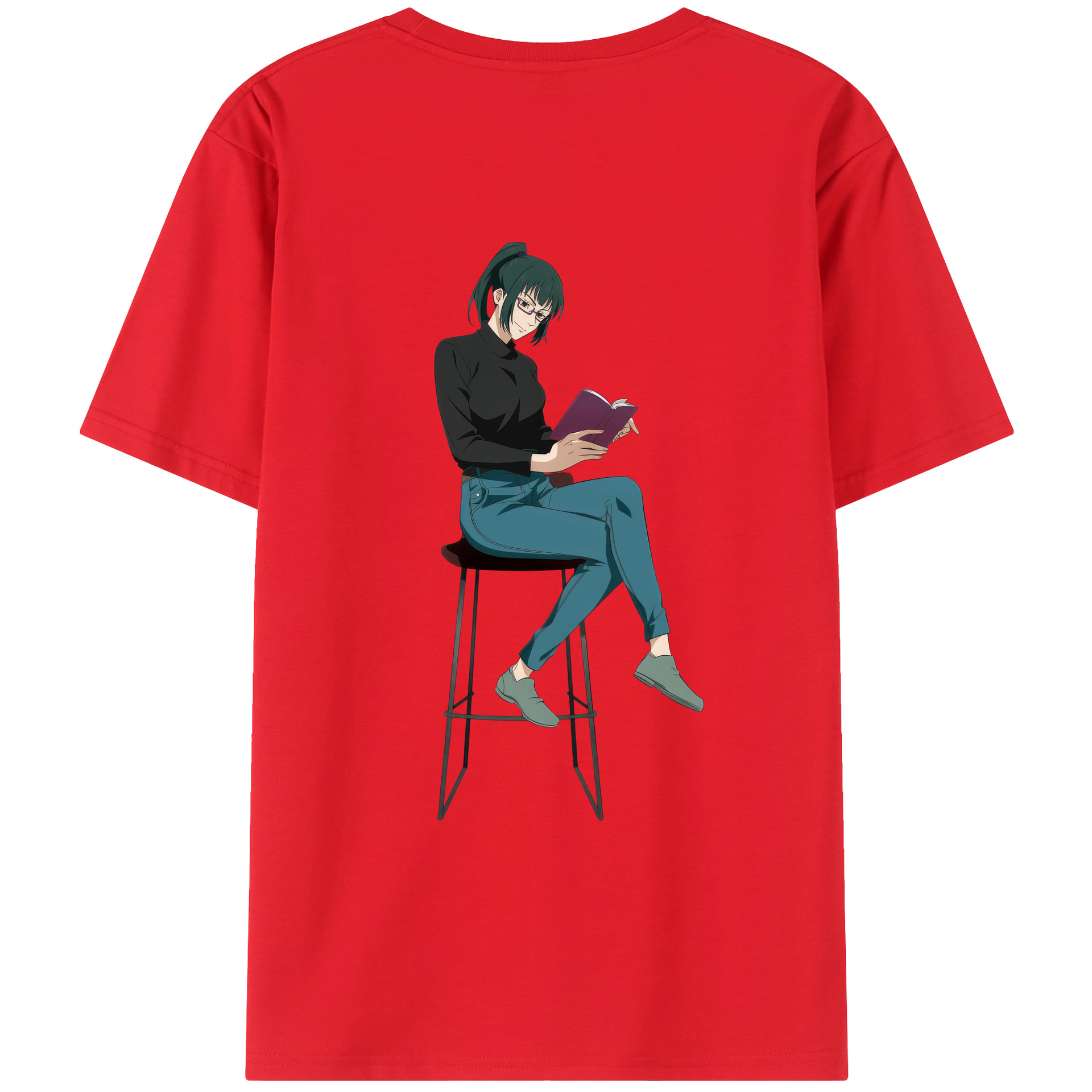 （画像用） 呪術廻戦 Jujutsu Kaisen 綿100％ メンズ半袖Tシャツ（バックプリント） 通気性