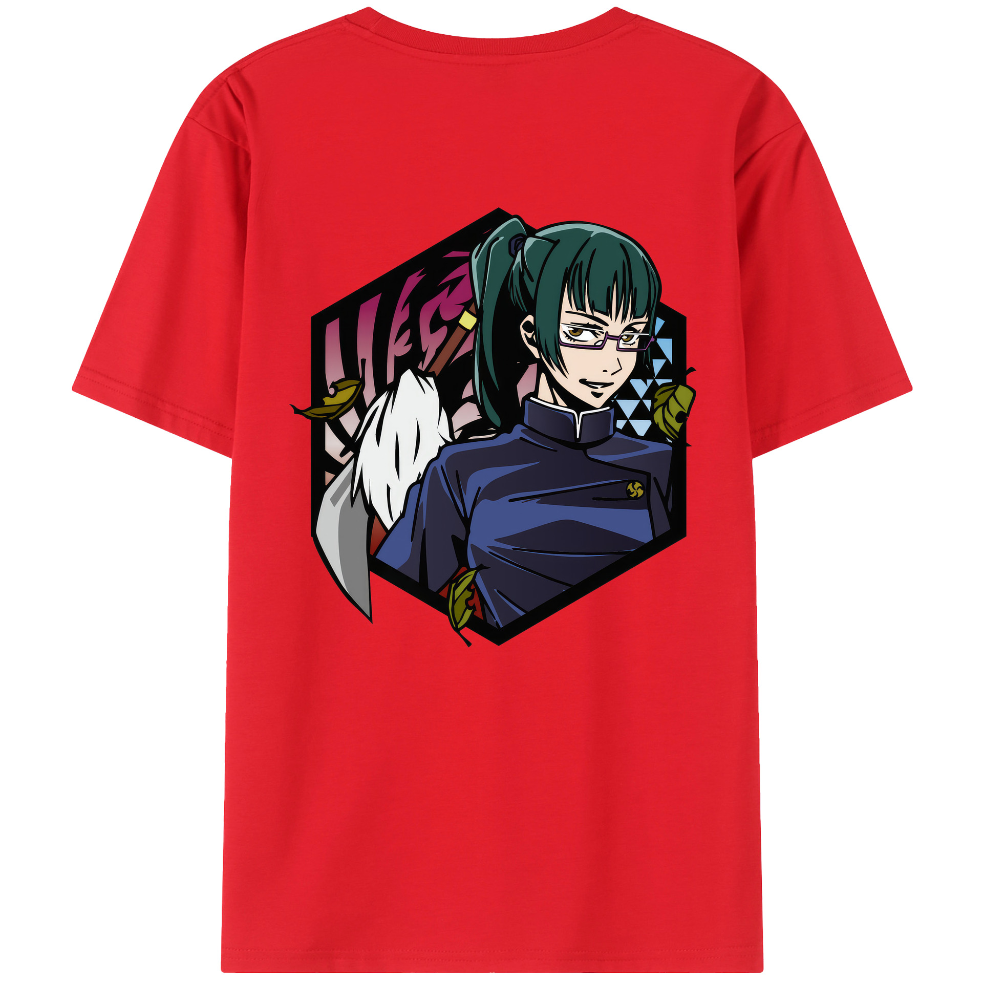 （画像用） 呪術廻戦 Jujutsu Kaisen 綿100％ メンズ半袖Tシャツ（バックプリント） 通気性