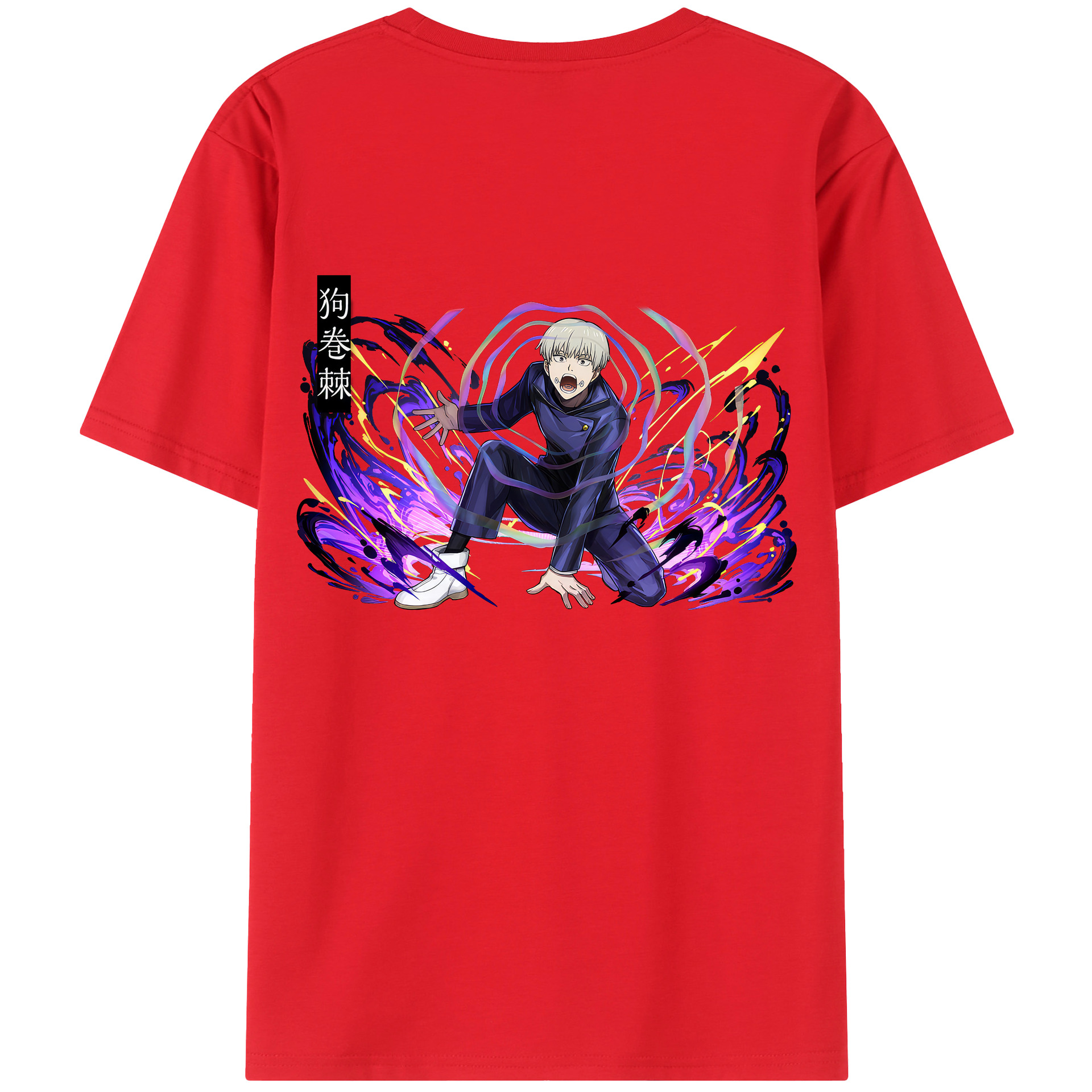 （画像用） 呪術廻戦 Jujutsu Kaisen 綿100％ メンズ半袖Tシャツ（バックプリント） 通気性