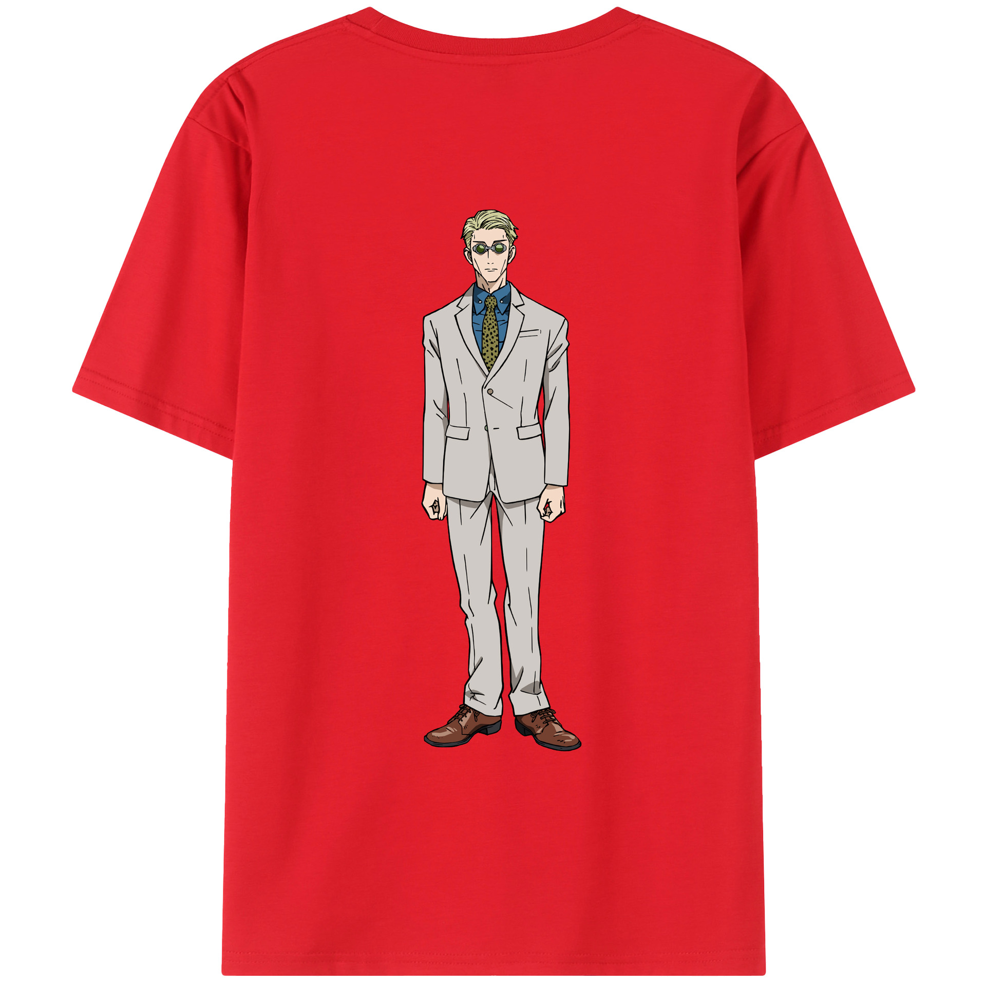 （画像用） 呪術廻戦 Jujutsu Kaisen 綿100％ メンズ半袖Tシャツ（バックプリント） 通気性