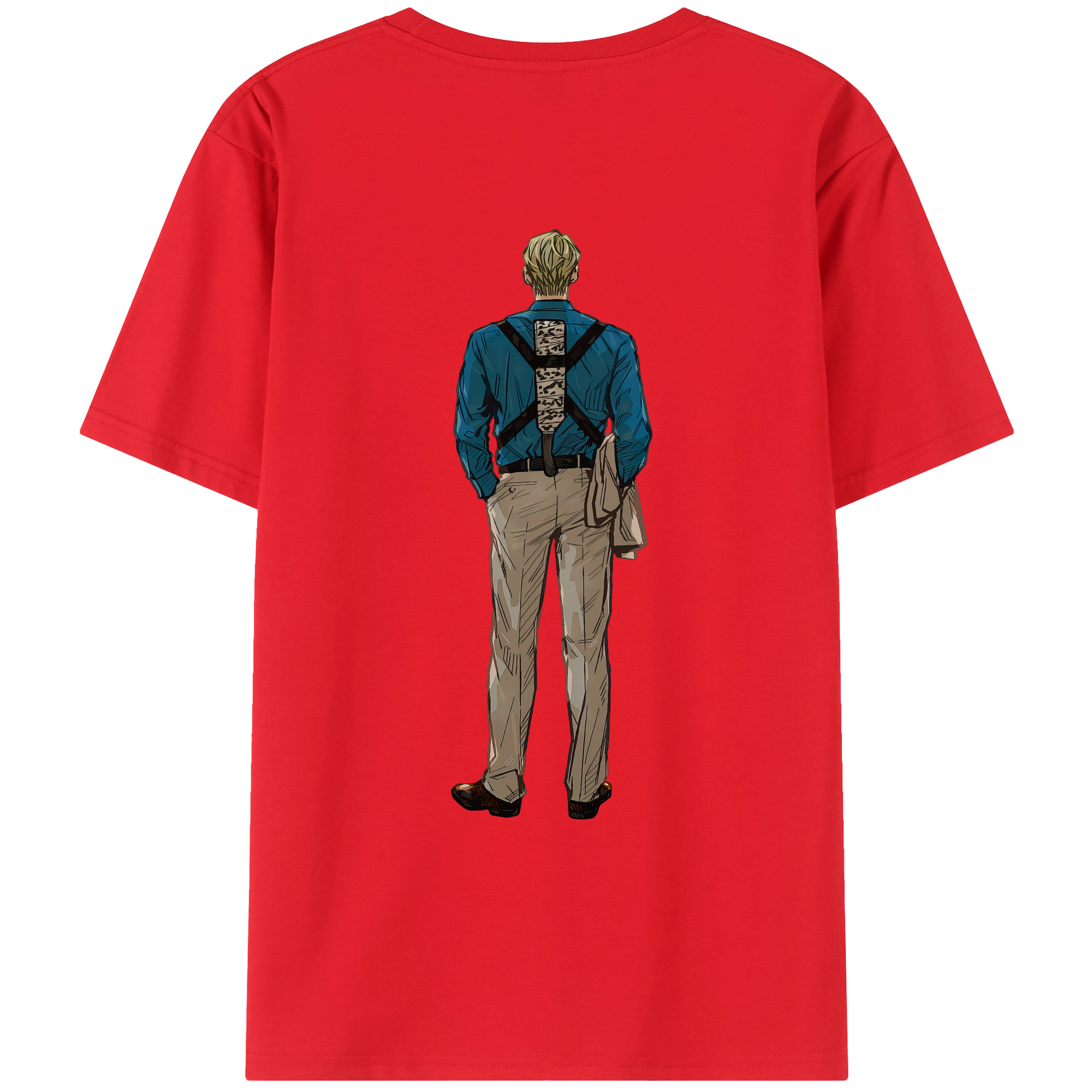 （画像用） 呪術廻戦 Jujutsu Kaisen 綿100％ メンズ半袖Tシャツ（バックプリント） 通気性