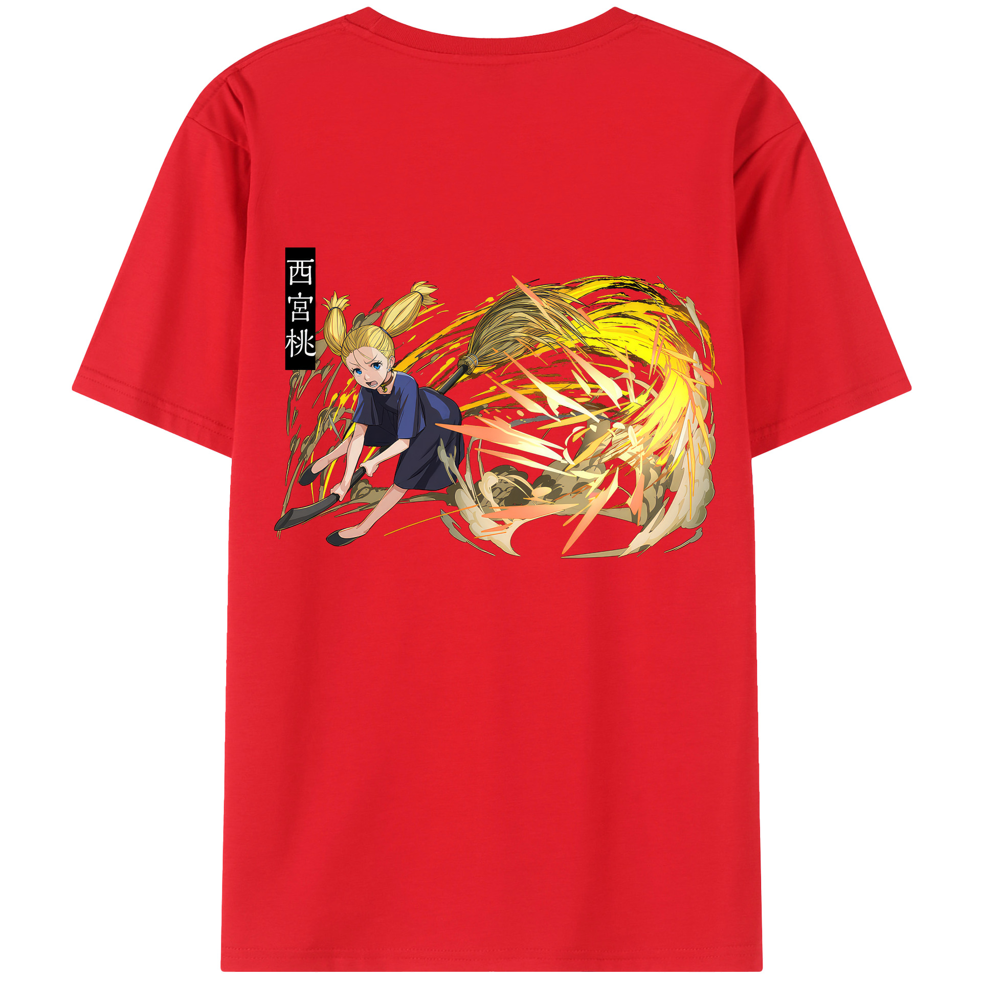 （画像用） 呪術廻戦 Jujutsu Kaisen 綿100％ メンズ半袖Tシャツ（バックプリント） 通気性