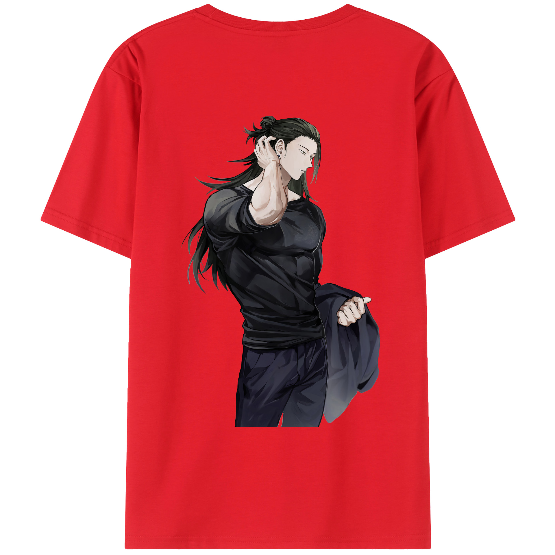 （画像用） 呪術廻戦 Jujutsu Kaisen 綿100％ メンズ半袖Tシャツ（バックプリント） 通気性