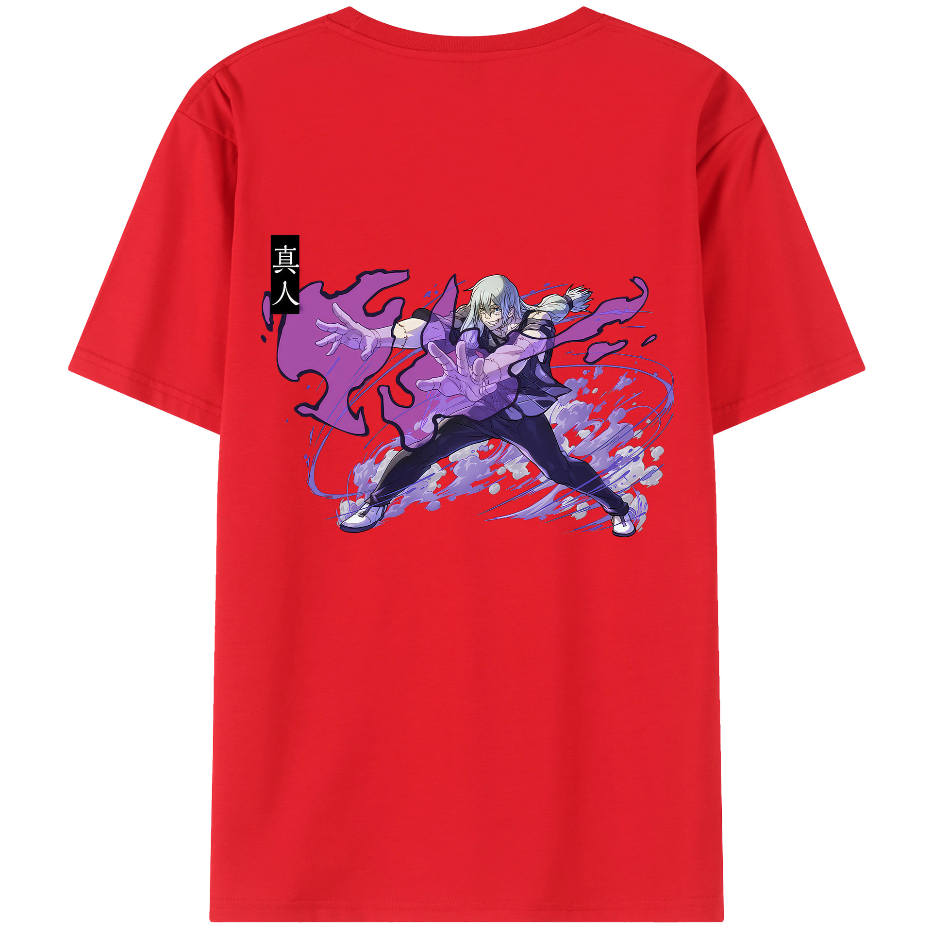（画像用） 呪術廻戦 Jujutsu Kaisen 綿100％ メンズ半袖Tシャツ（バックプリント） 通気性
