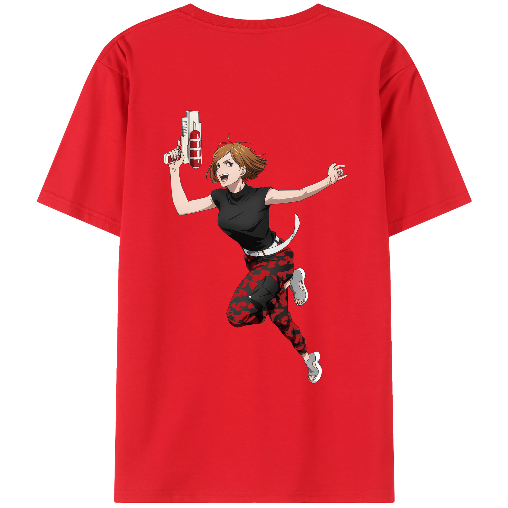 （画像用） 呪術廻戦 Jujutsu Kaisen 綿100％ メンズ半袖Tシャツ（バックプリント） 通気性