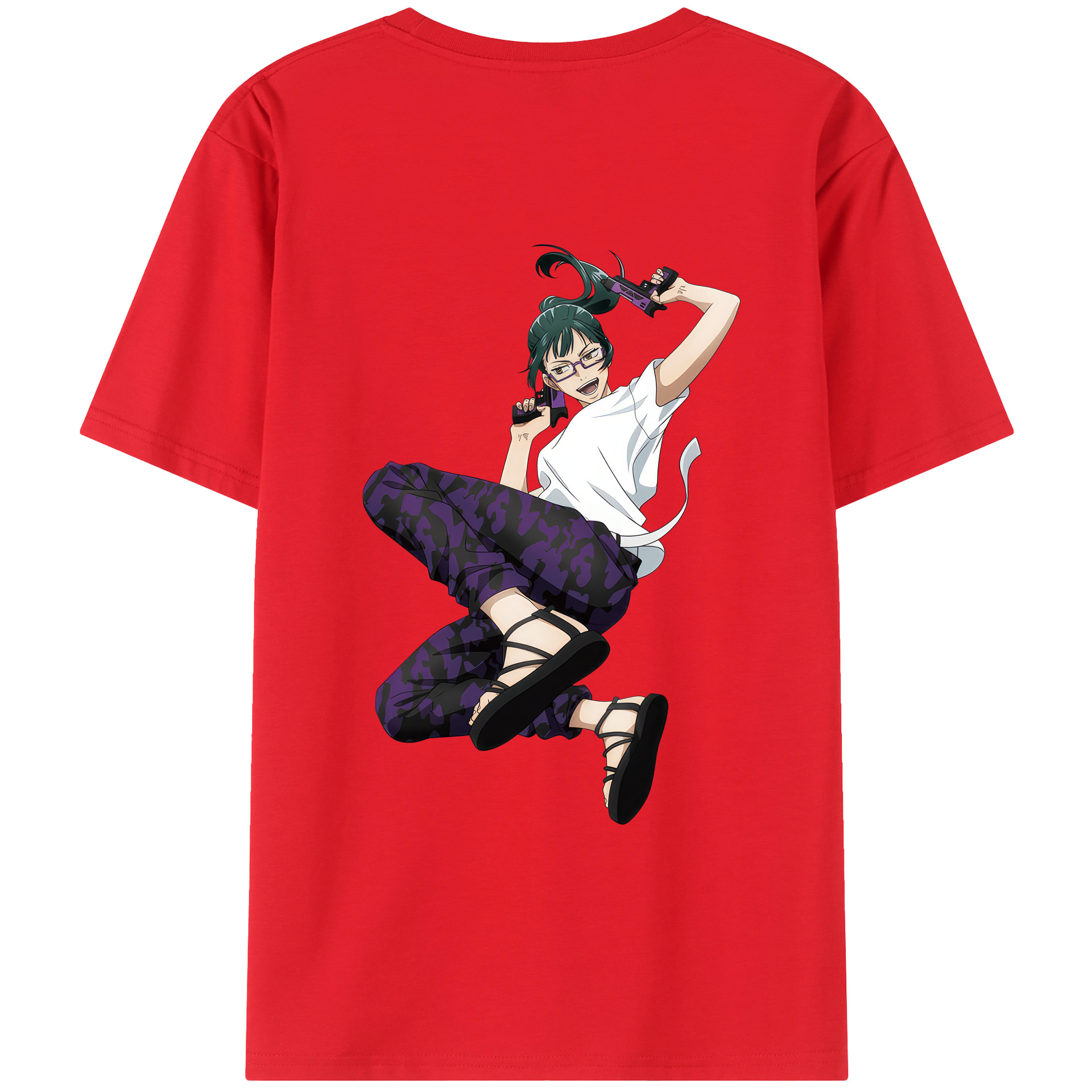 （画像用） 呪術廻戦 Jujutsu Kaisen 綿100％ メンズ半袖Tシャツ（バックプリント） 通気性