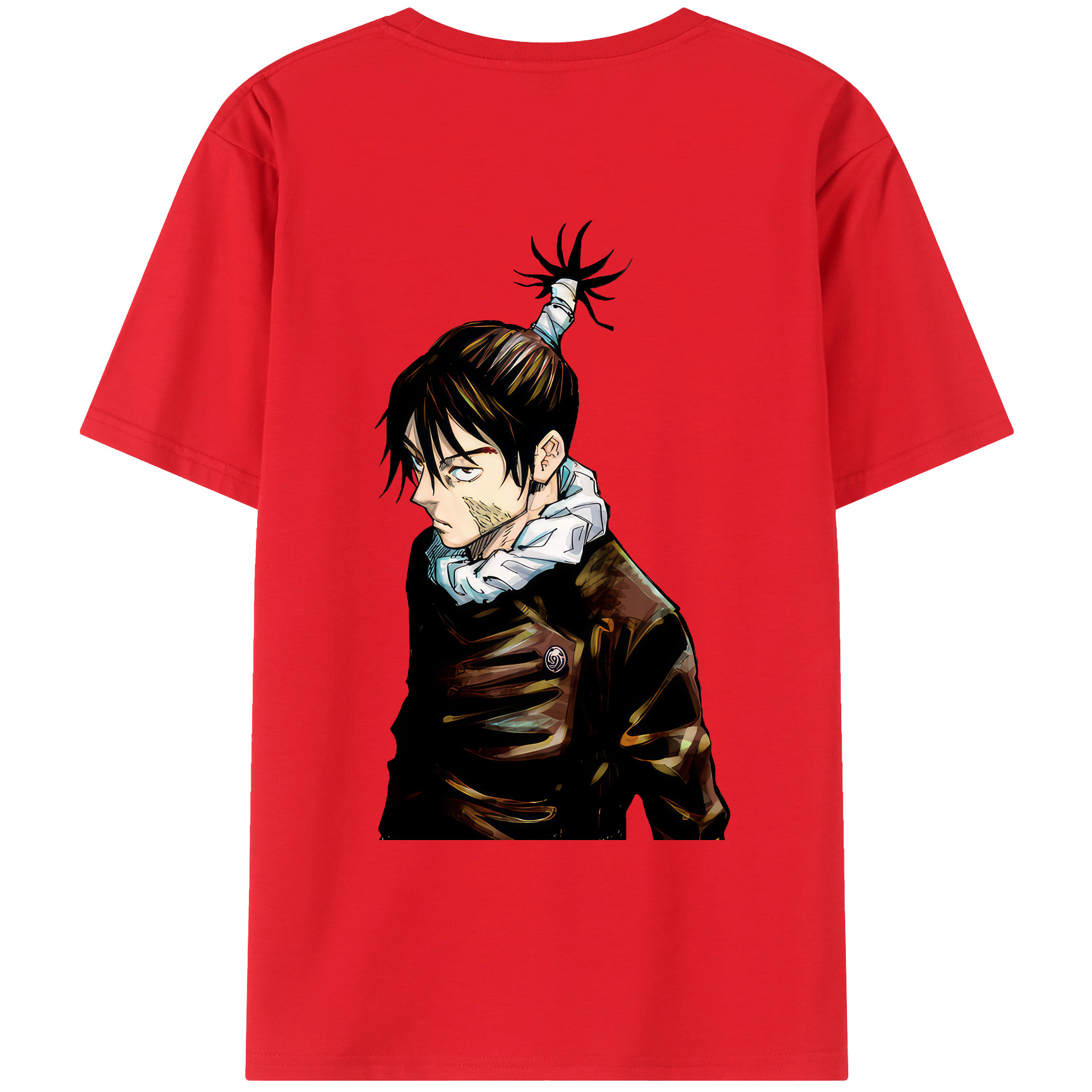 （画像用） 呪術廻戦 Jujutsu Kaisen 綿100％ メンズ半袖Tシャツ（バックプリント） 通気性