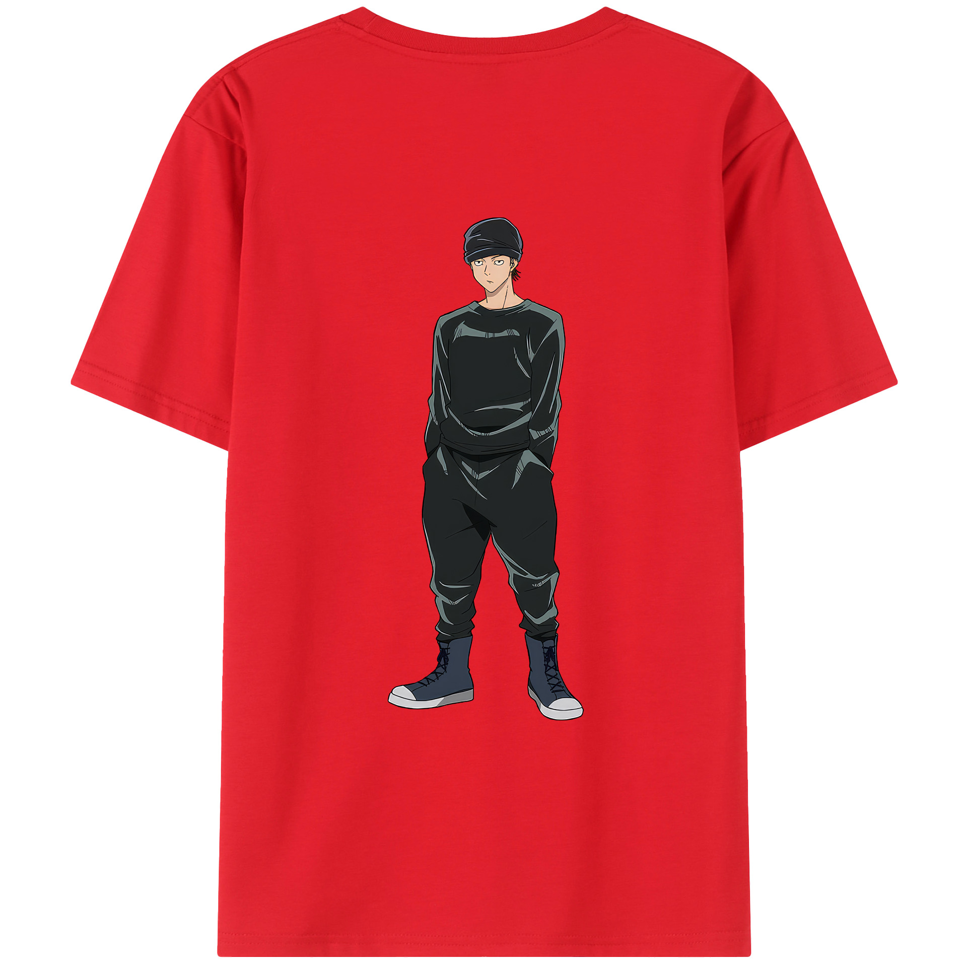 （画像用） 呪術廻戦 Jujutsu Kaisen 綿100％ メンズ半袖Tシャツ（バックプリント） 通気性