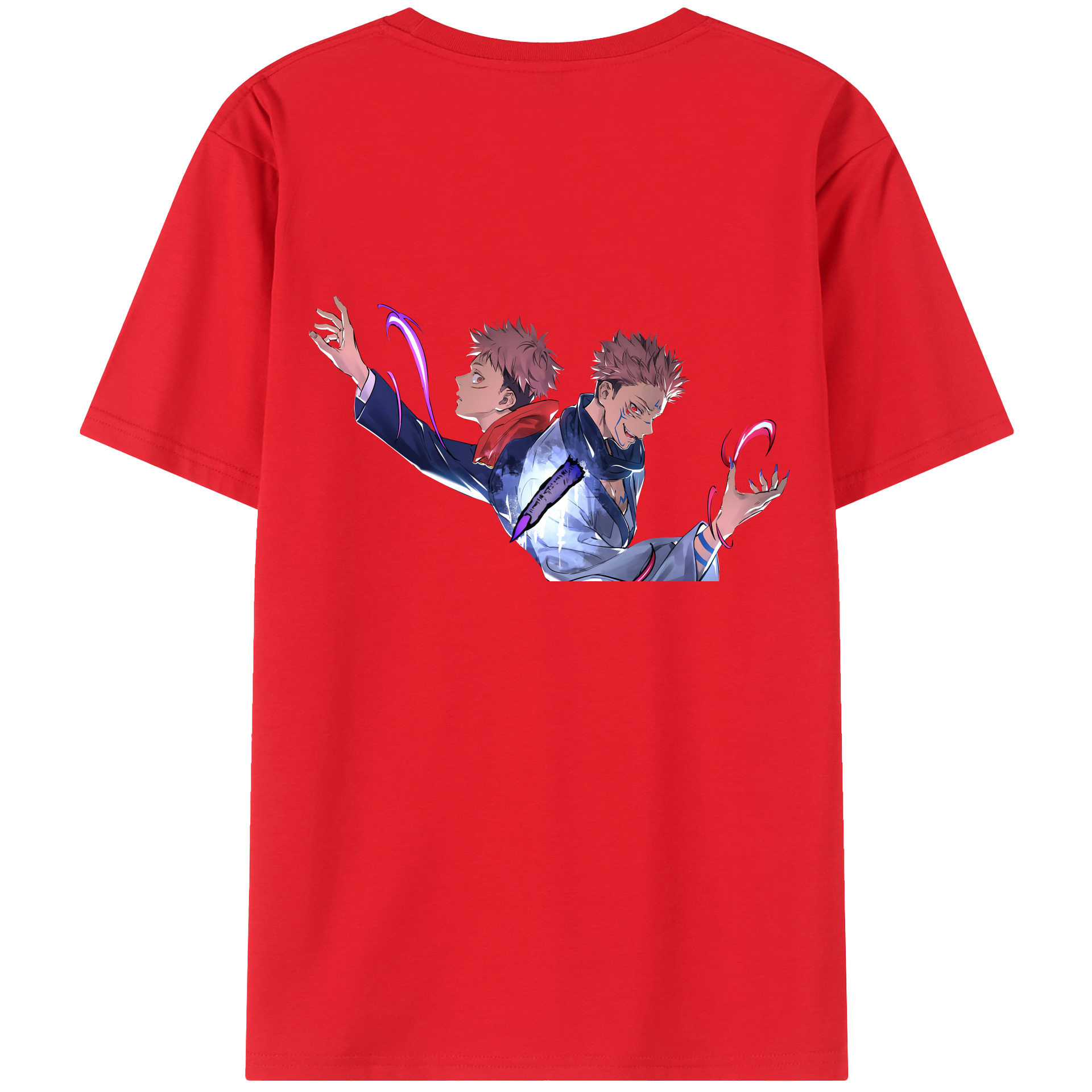 （画像用） 呪術廻戦 Jujutsu Kaisen 綿100％ メンズ半袖Tシャツ（バックプリント） 通気性