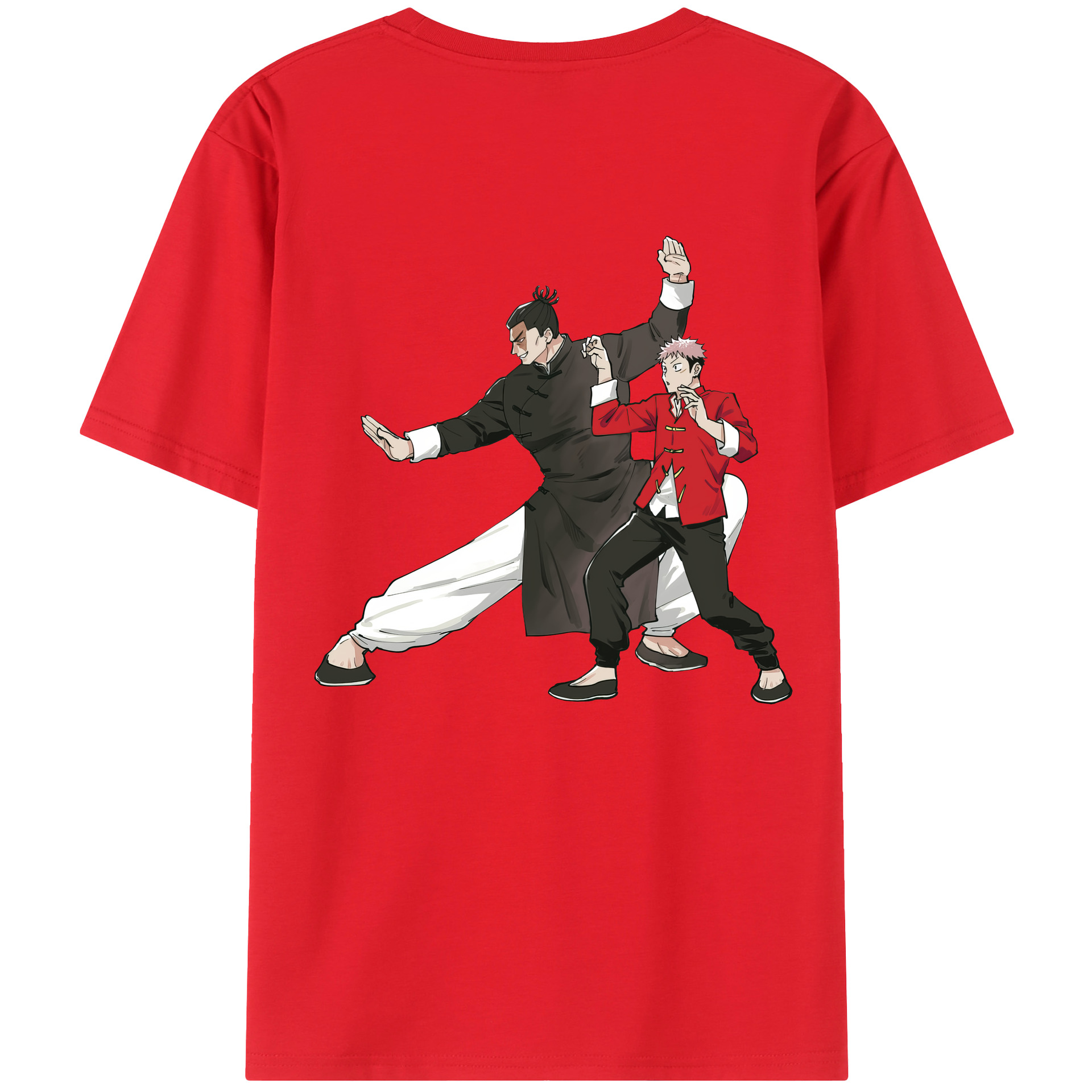 （画像用） 呪術廻戦 Jujutsu Kaisen 綿100％ メンズ半袖Tシャツ（バックプリント） 通気性