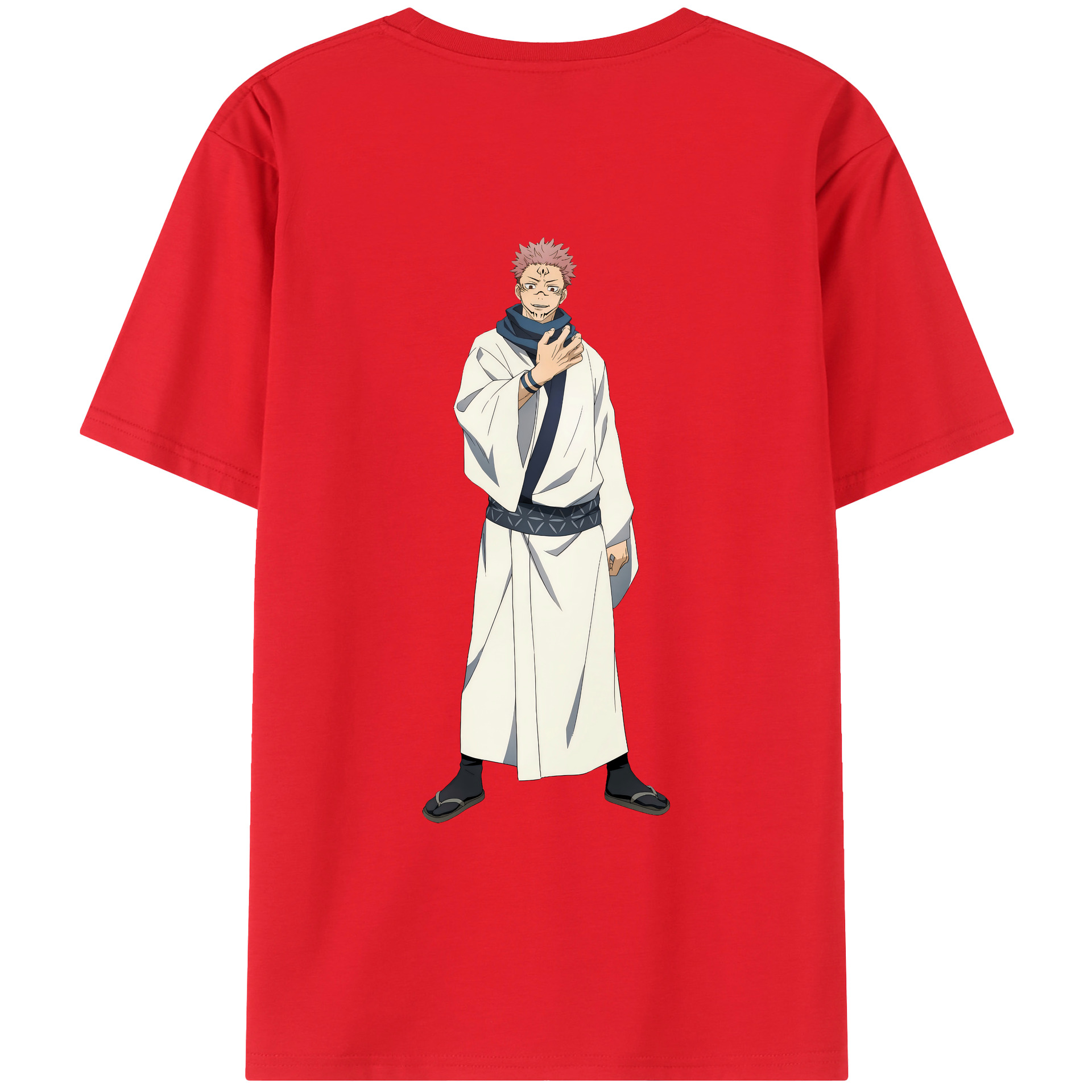 （画像用） 呪術廻戦 Jujutsu Kaisen 綿100％ メンズ半袖Tシャツ（バックプリント） 通気性