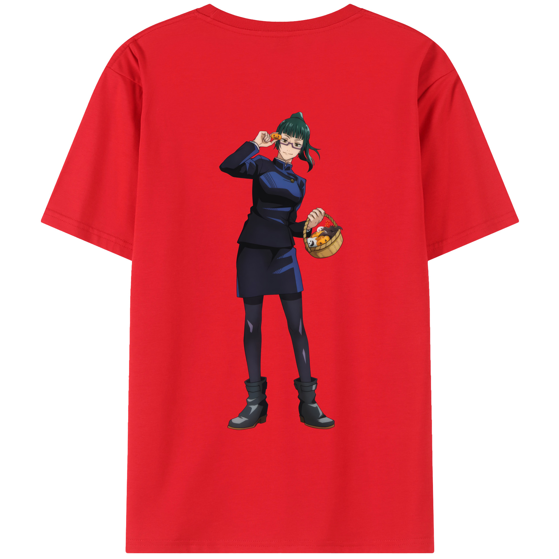 （画像用） 呪術廻戦 Jujutsu Kaisen 綿100％ メンズ半袖Tシャツ（バックプリント） 通気性