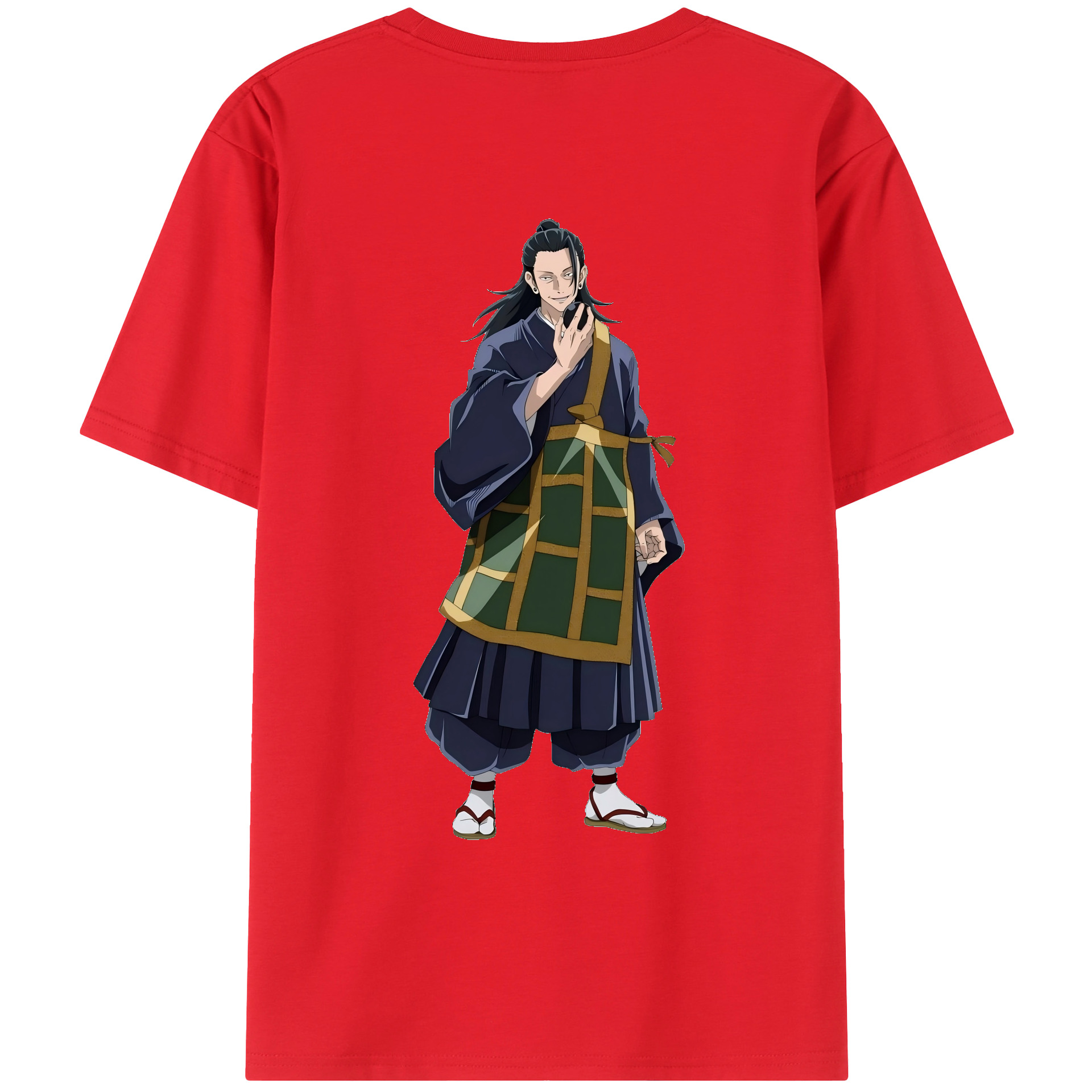 （画像用） 呪術廻戦 Jujutsu Kaisen 綿100％ メンズ半袖Tシャツ（バックプリント） 通気性