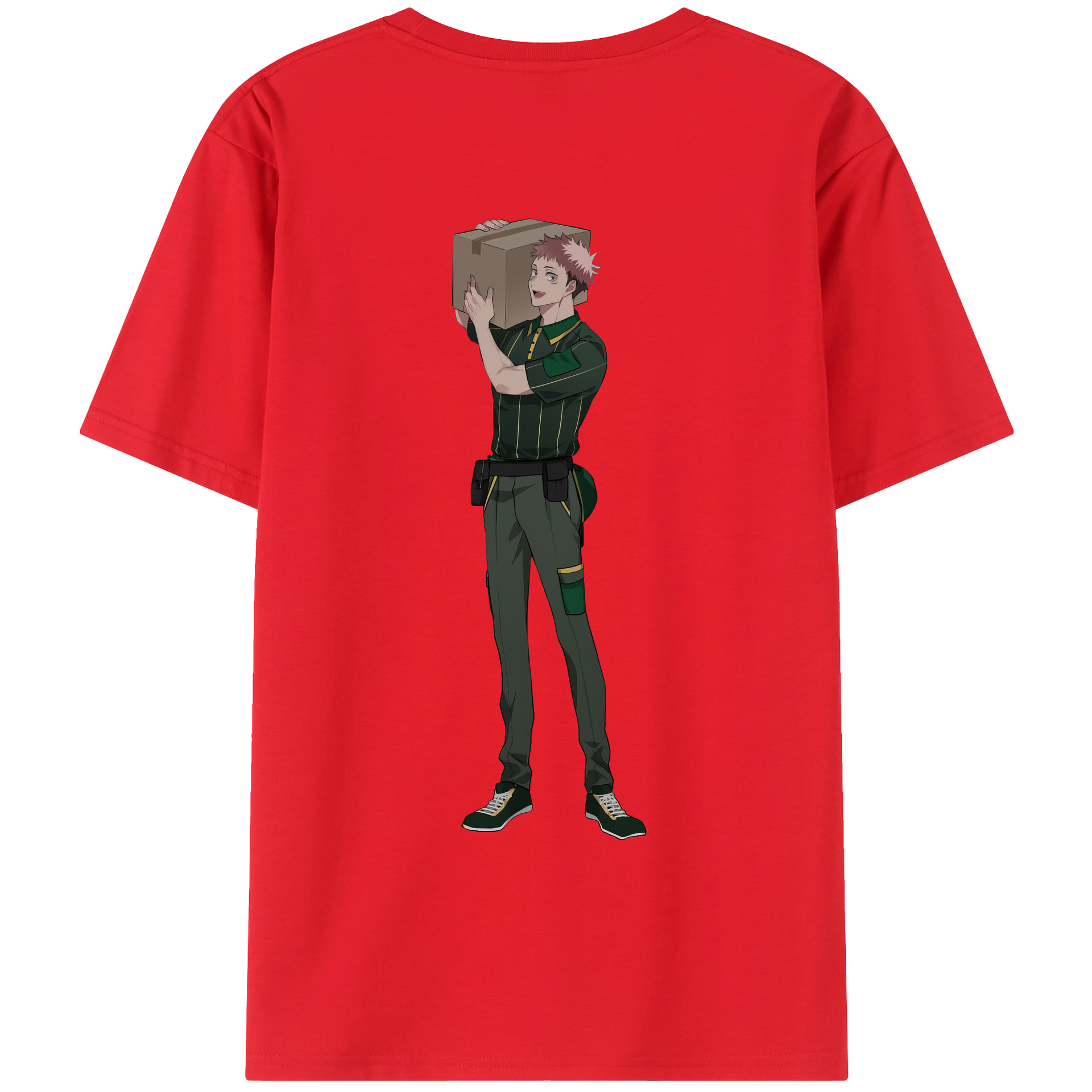 （画像用） 呪術廻戦 Jujutsu Kaisen 綿100％ メンズ半袖Tシャツ（バックプリント） 通気性