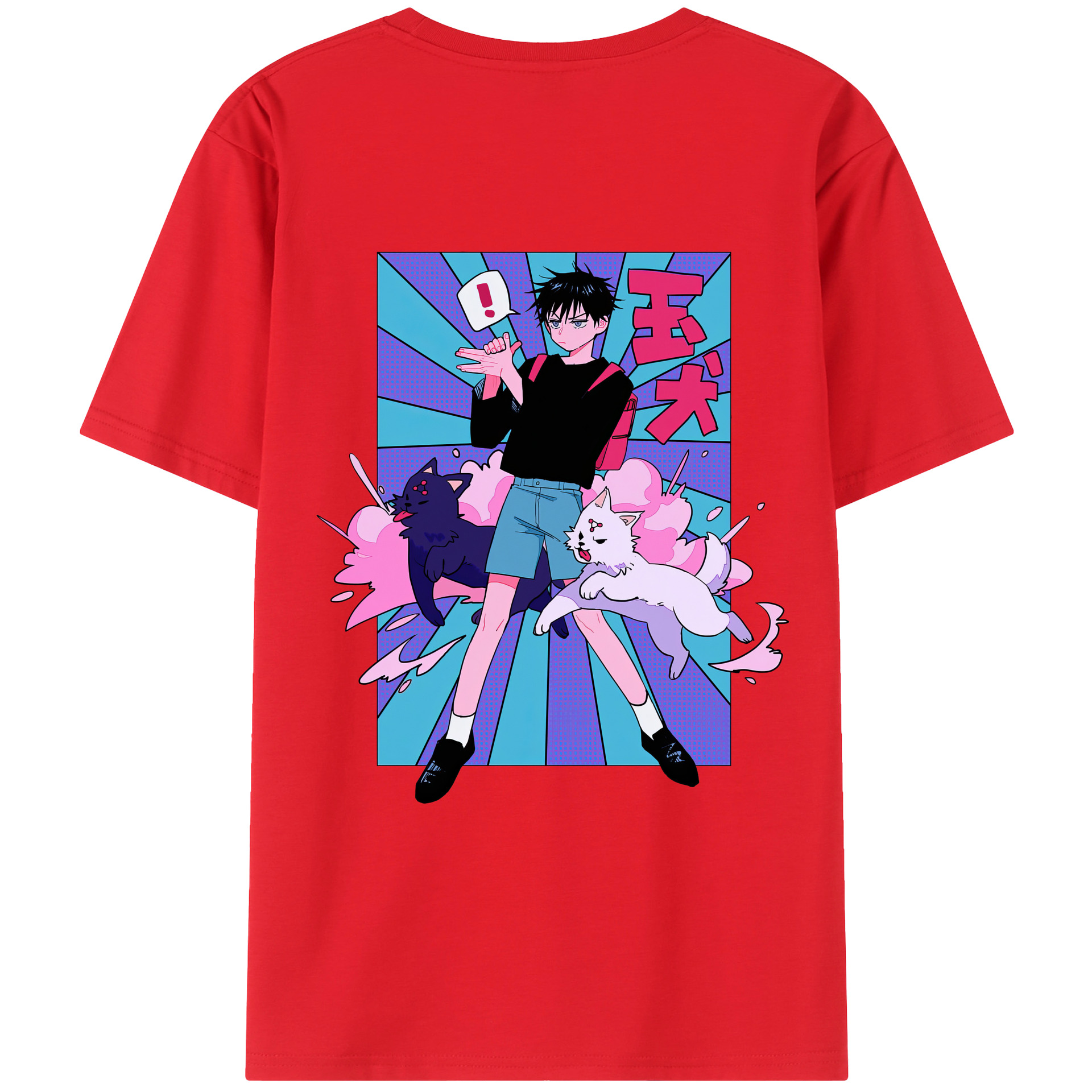 （画像用） 呪術廻戦 Jujutsu Kaisen 綿100％ メンズ半袖Tシャツ（バックプリント） 通気性