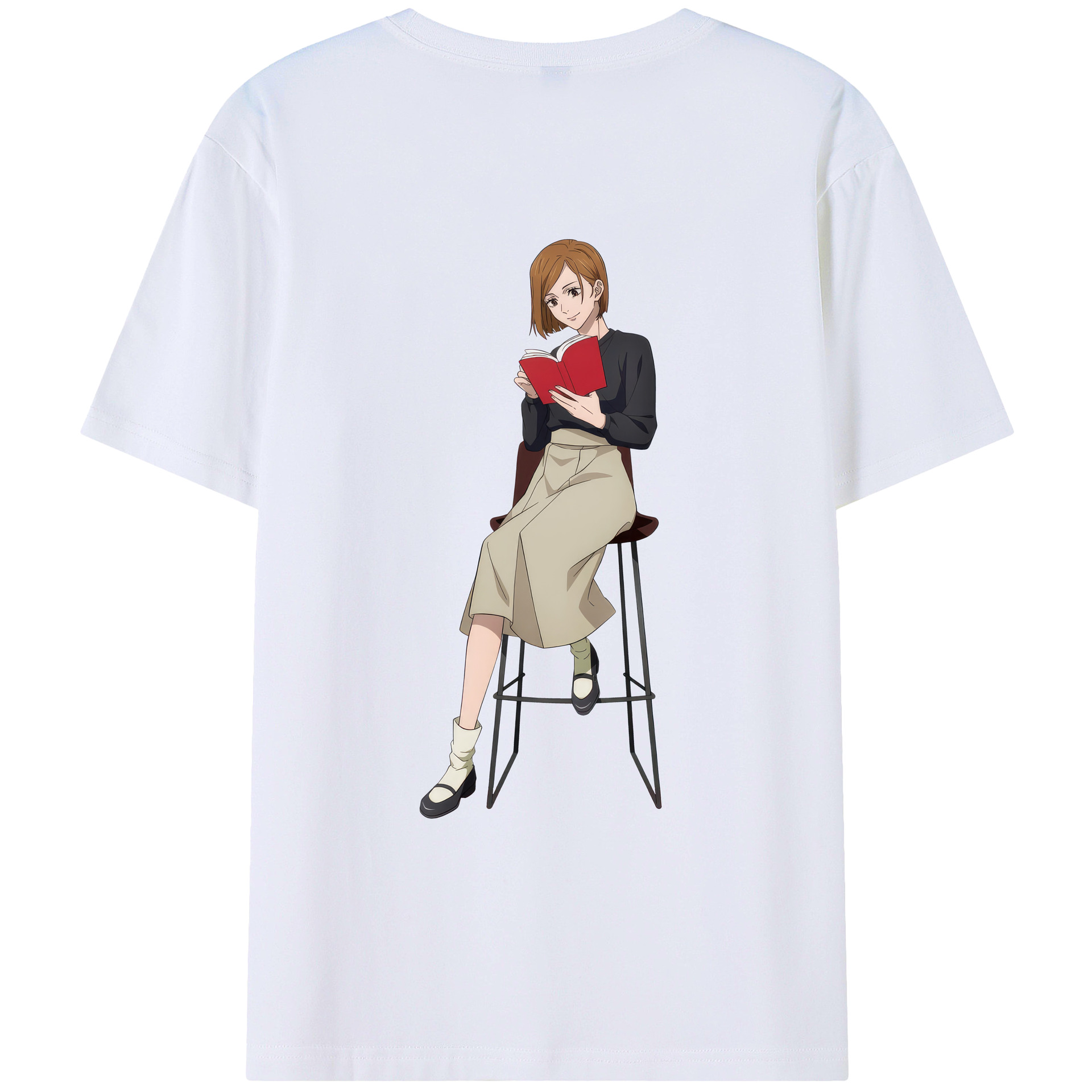 （画像用） 呪術廻戦 Jujutsu Kaisen 綿100％ メンズ半袖Tシャツ（バックプリント） 通気性