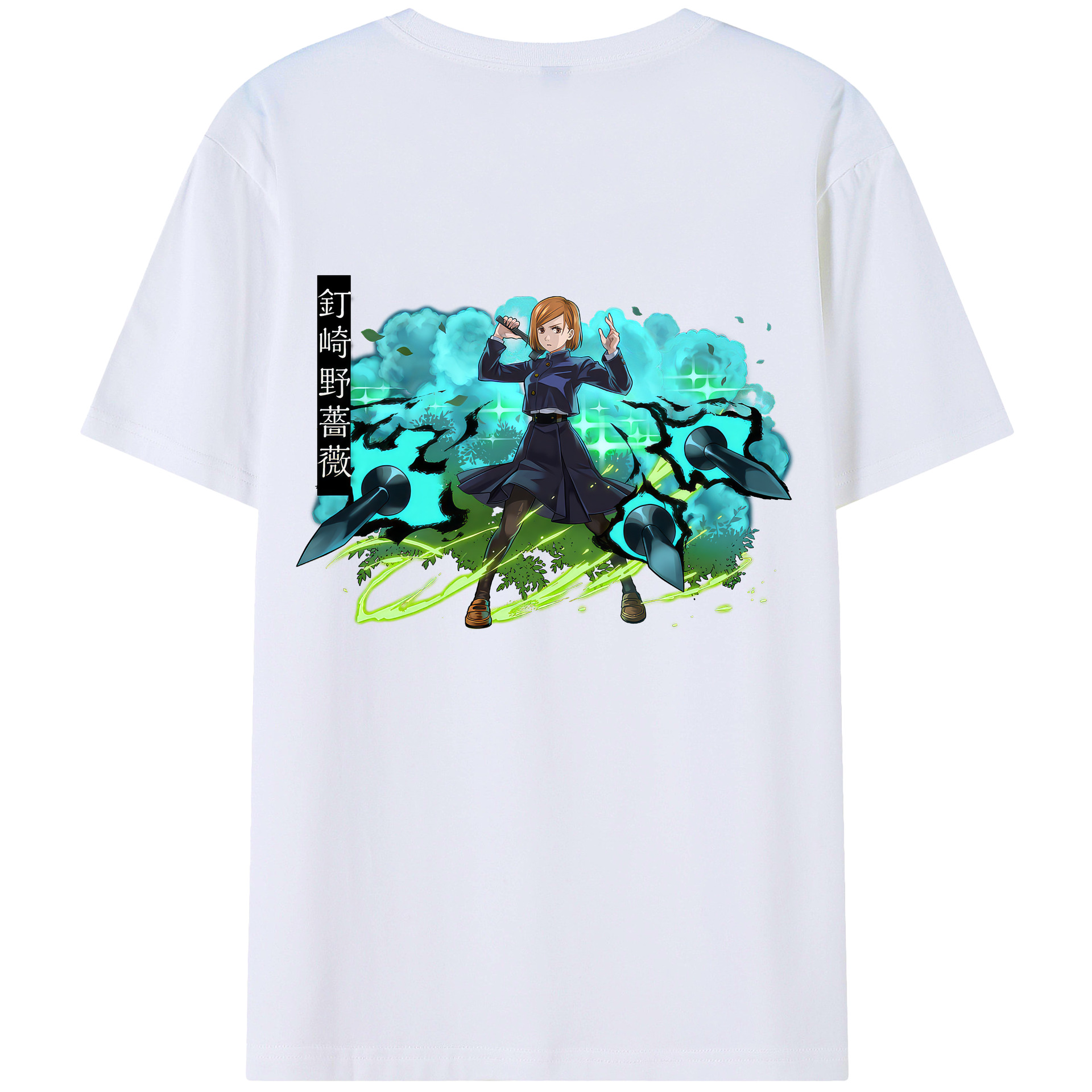 （画像用） 呪術廻戦 Jujutsu Kaisen 綿100％ メンズ半袖Tシャツ（バックプリント） 通気性