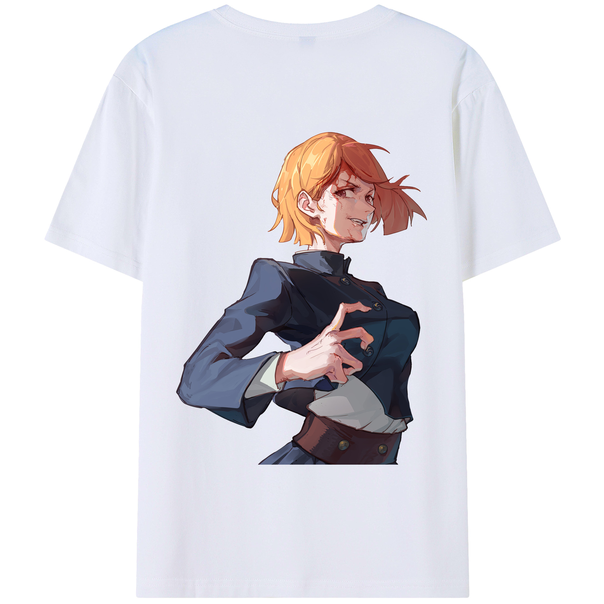 （画像用） 呪術廻戦 Jujutsu Kaisen 綿100％ メンズ半袖Tシャツ（バックプリント） 通気性