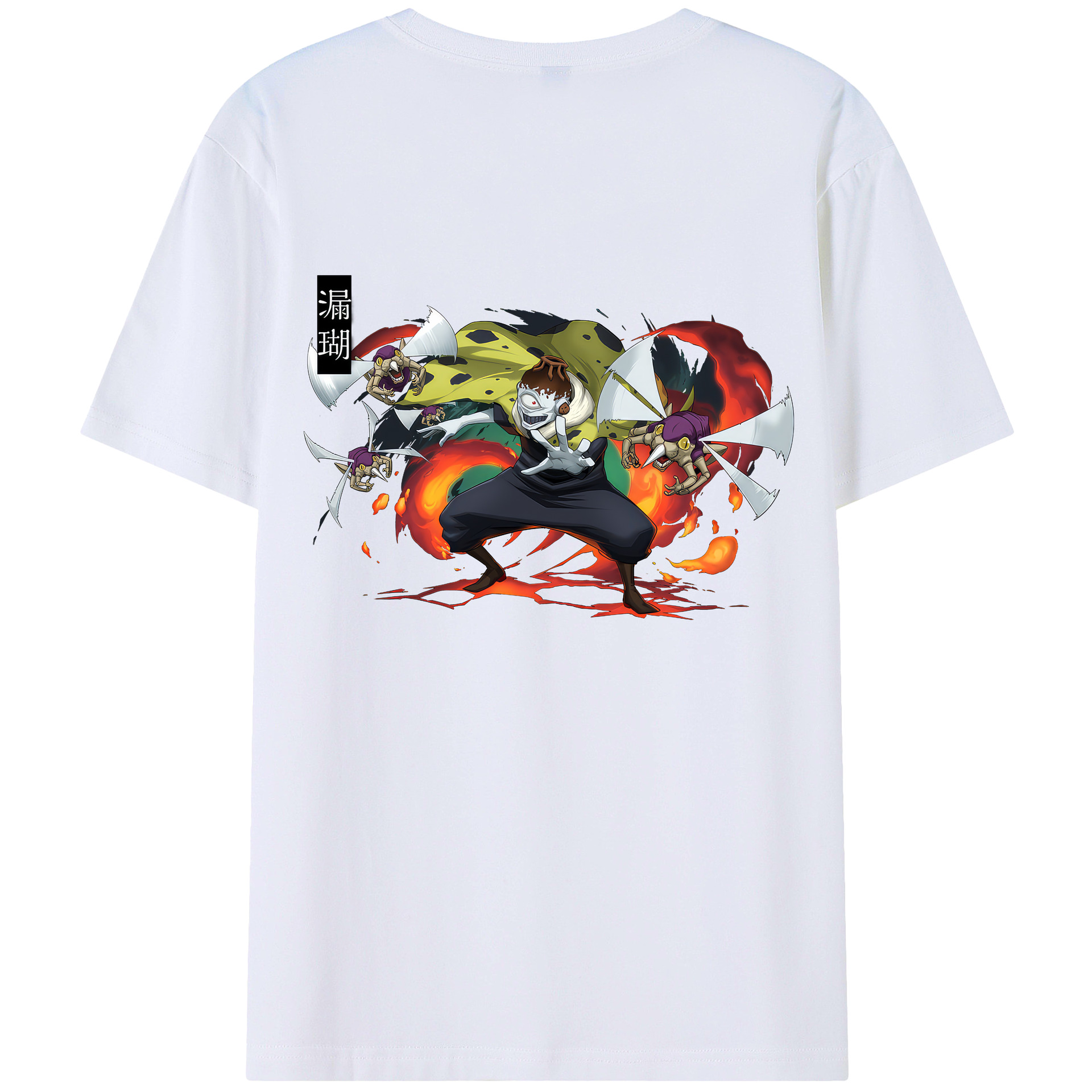 （画像用） 呪術廻戦 Jujutsu Kaisen 綿100％ メンズ半袖Tシャツ（バックプリント） 通気性
