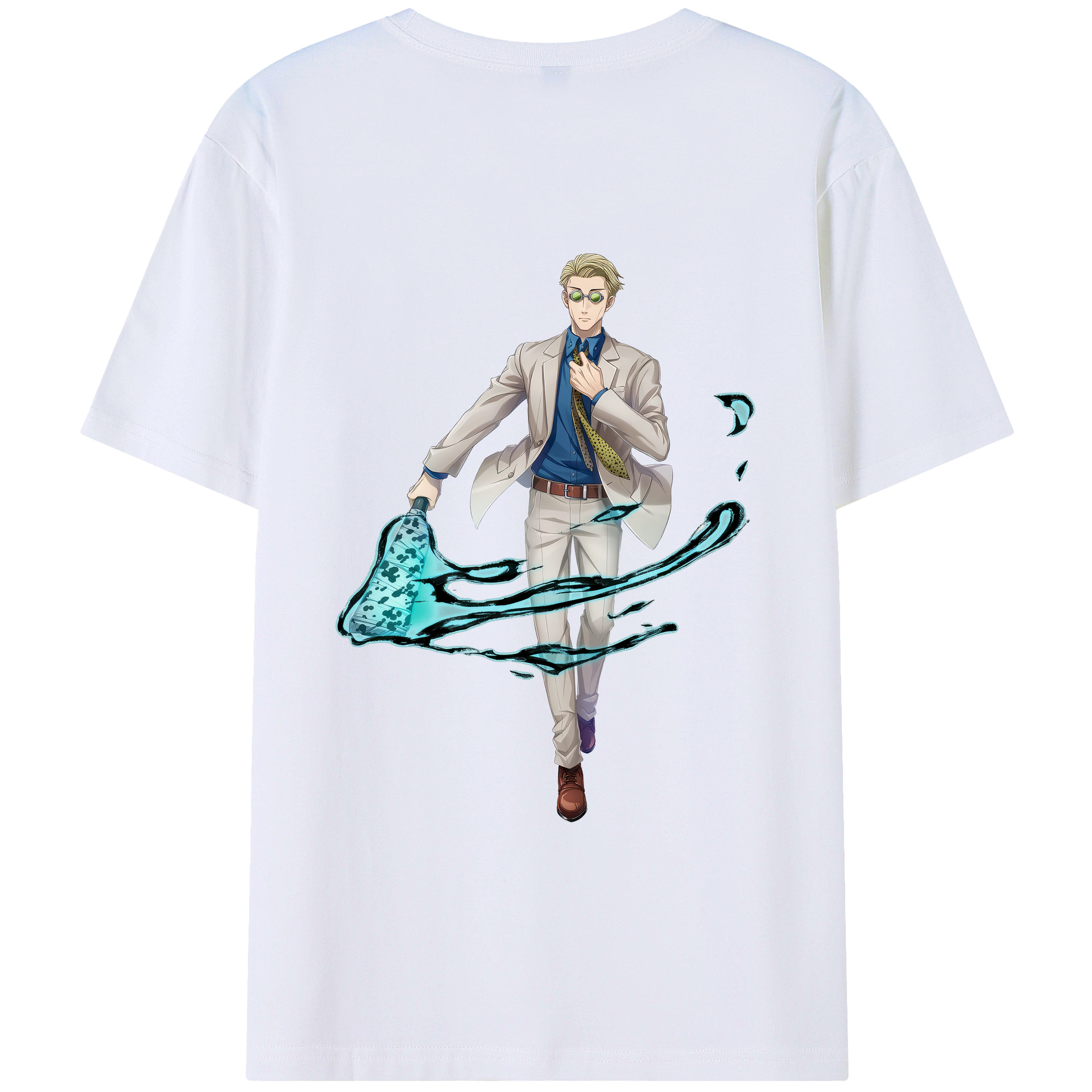 （画像用） 呪術廻戦 Jujutsu Kaisen 綿100％ メンズ半袖Tシャツ（バックプリント） 通気性