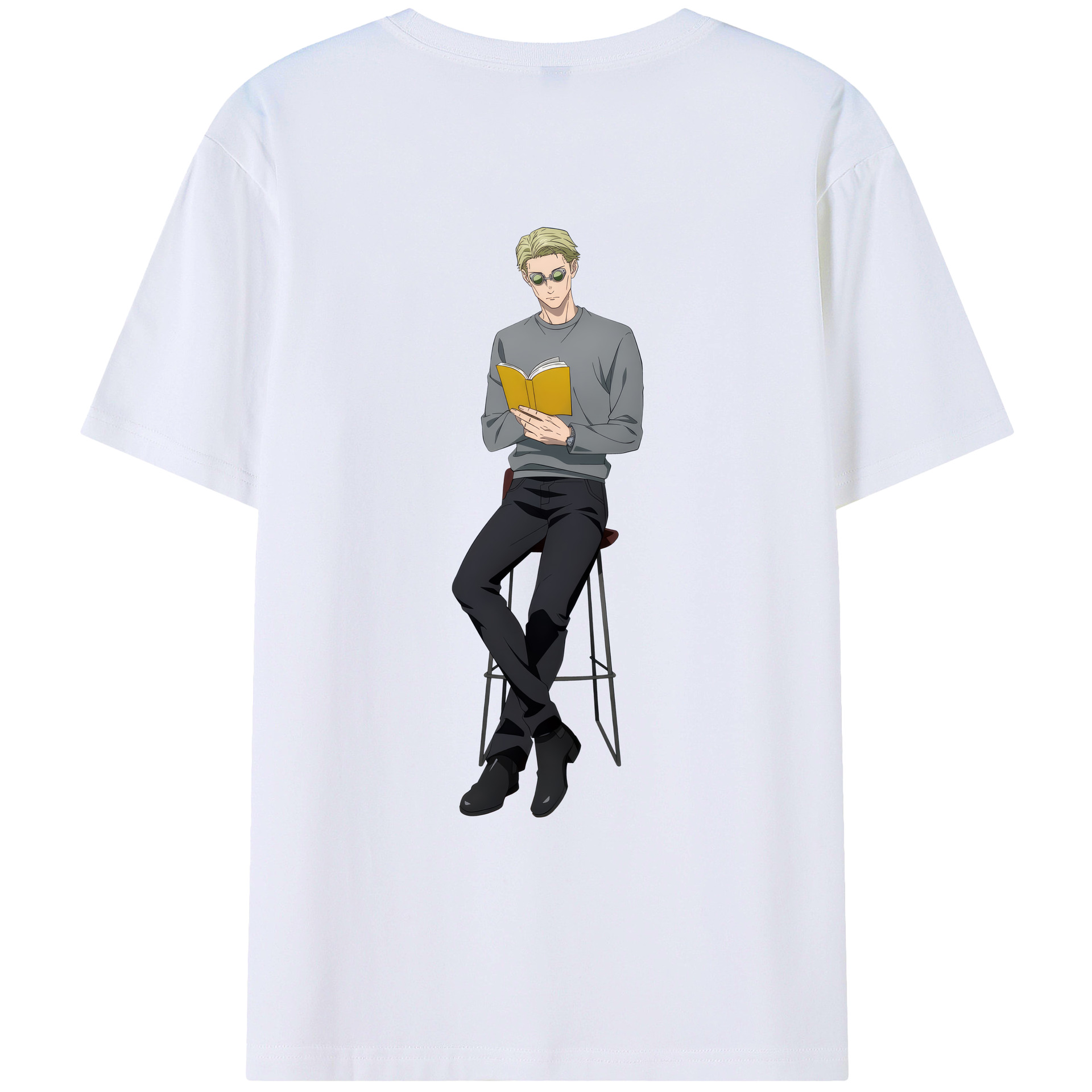 （画像用） 呪術廻戦 Jujutsu Kaisen 綿100％ メンズ半袖Tシャツ（バックプリント） 通気性