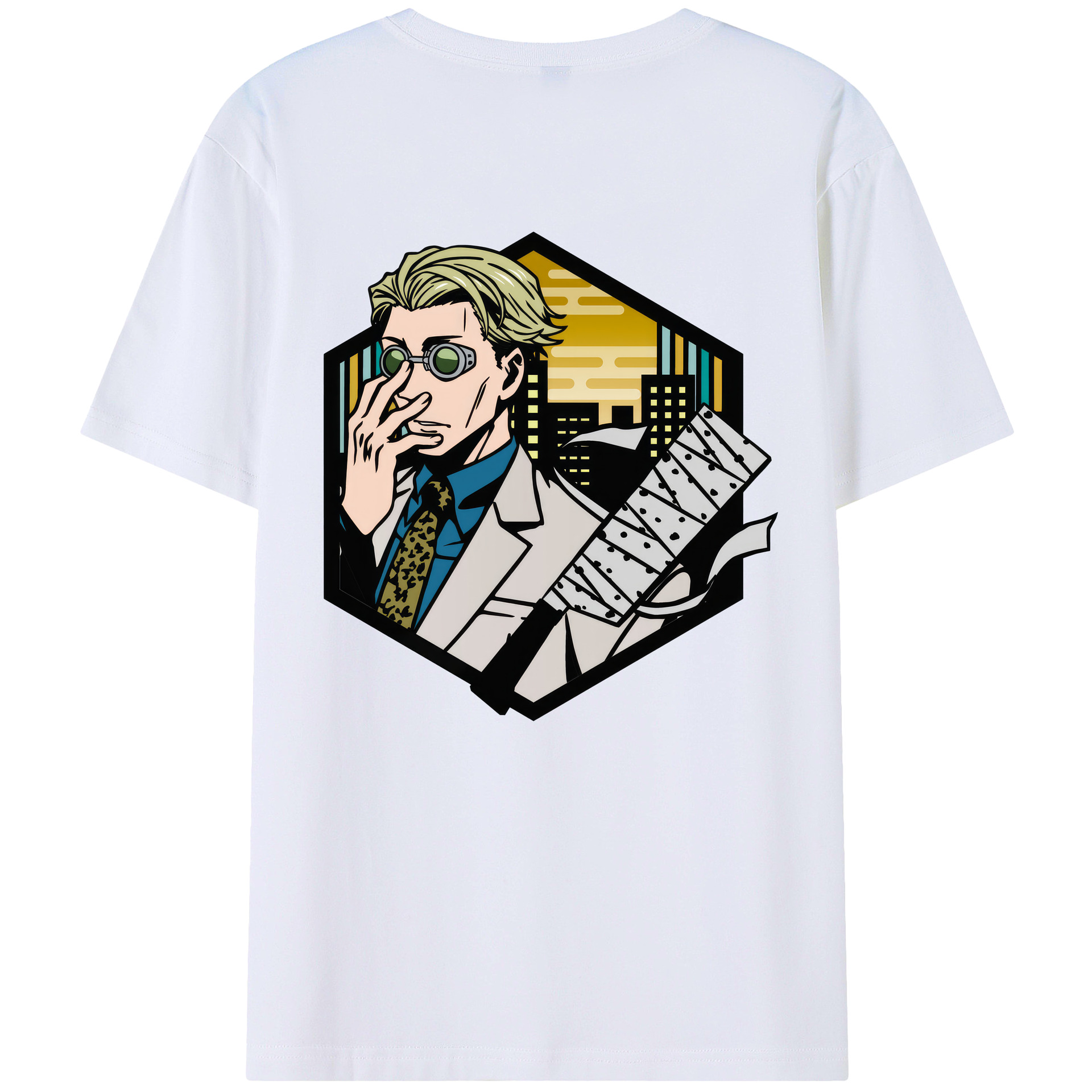 （画像用） 呪術廻戦 Jujutsu Kaisen 綿100％ メンズ半袖Tシャツ（バックプリント） 通気性