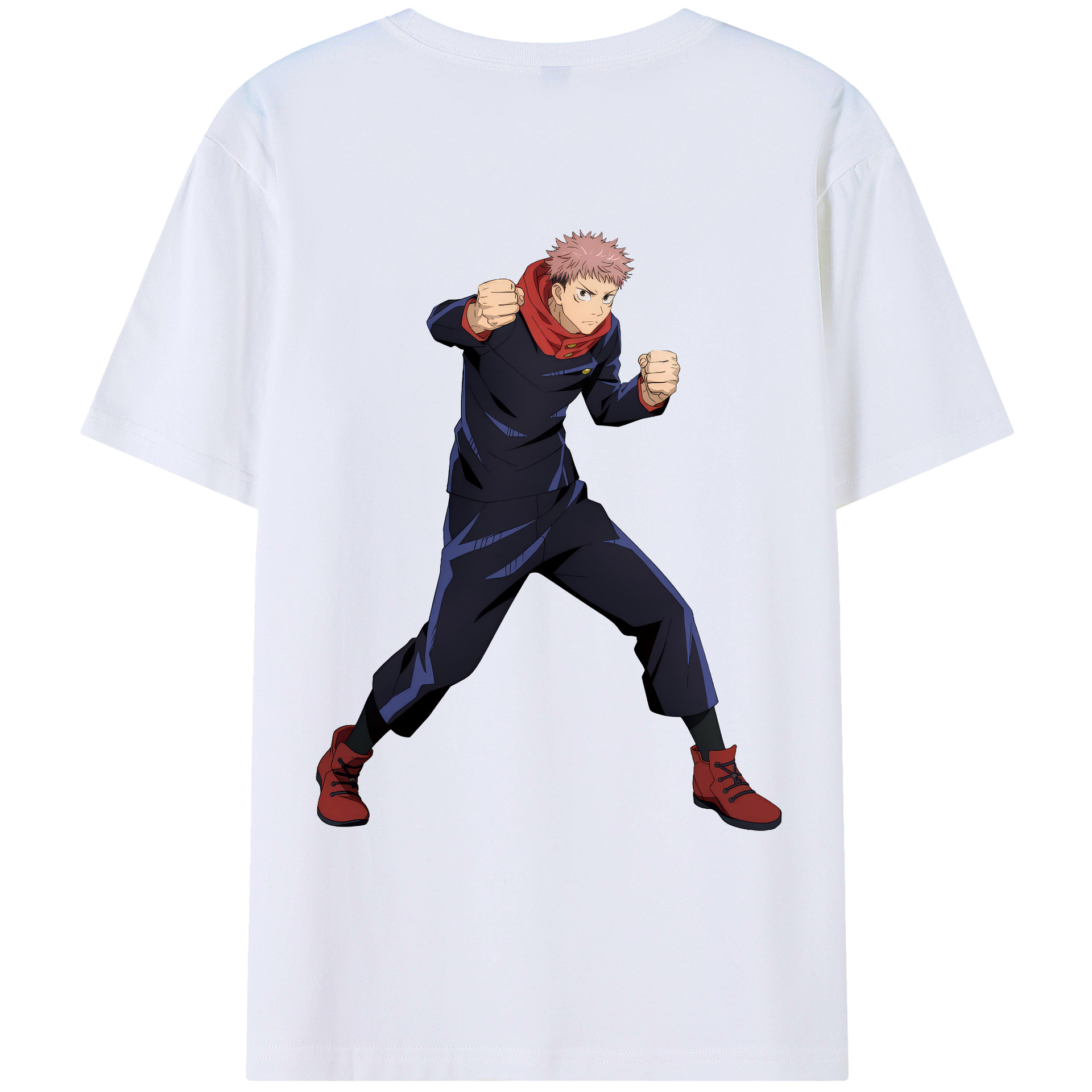 （画像用） 呪術廻戦 Jujutsu Kaisen 綿100％ メンズ半袖Tシャツ（バックプリント） 通気性