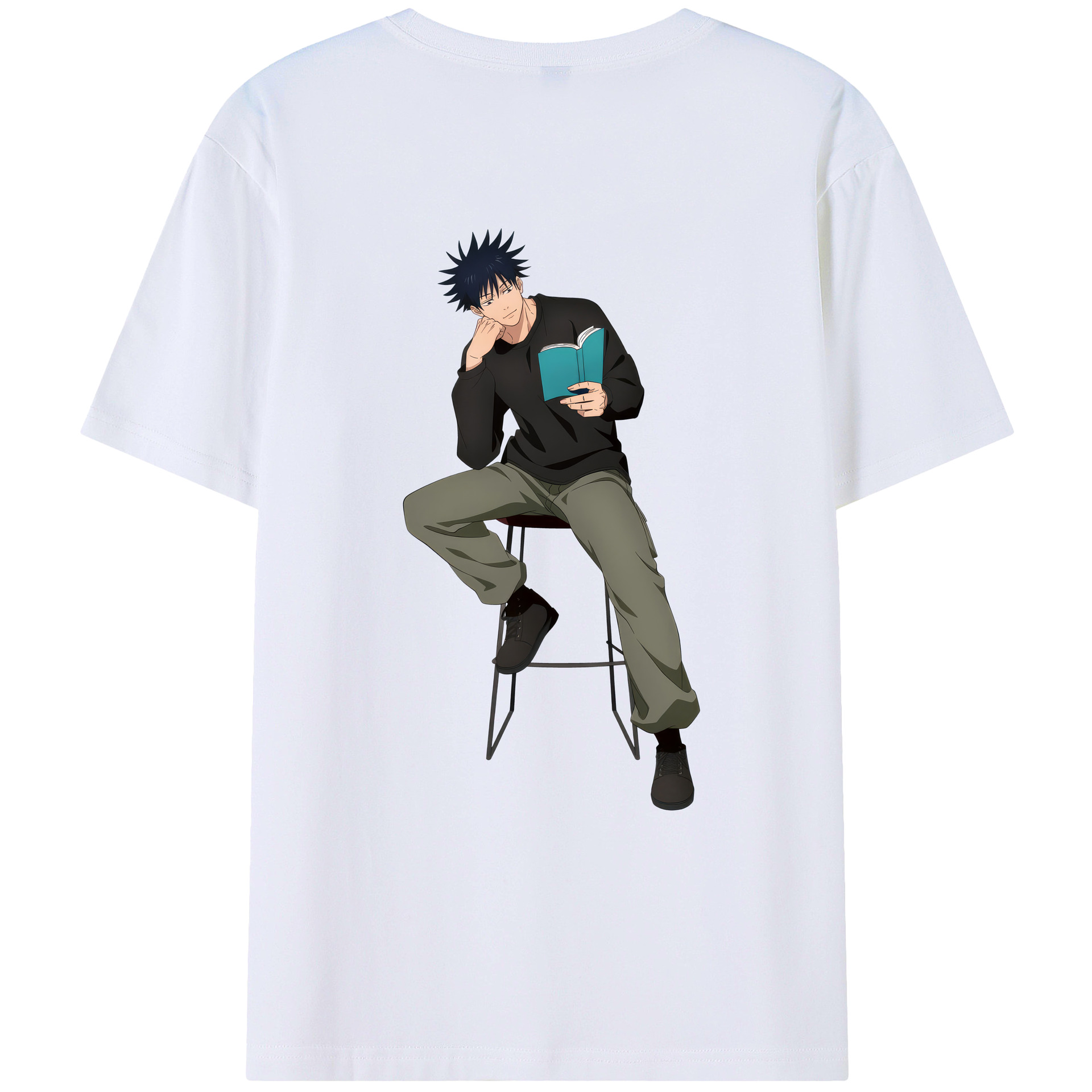 （画像用） 呪術廻戦 Jujutsu Kaisen 綿100％ メンズ半袖Tシャツ（バックプリント） 通気性