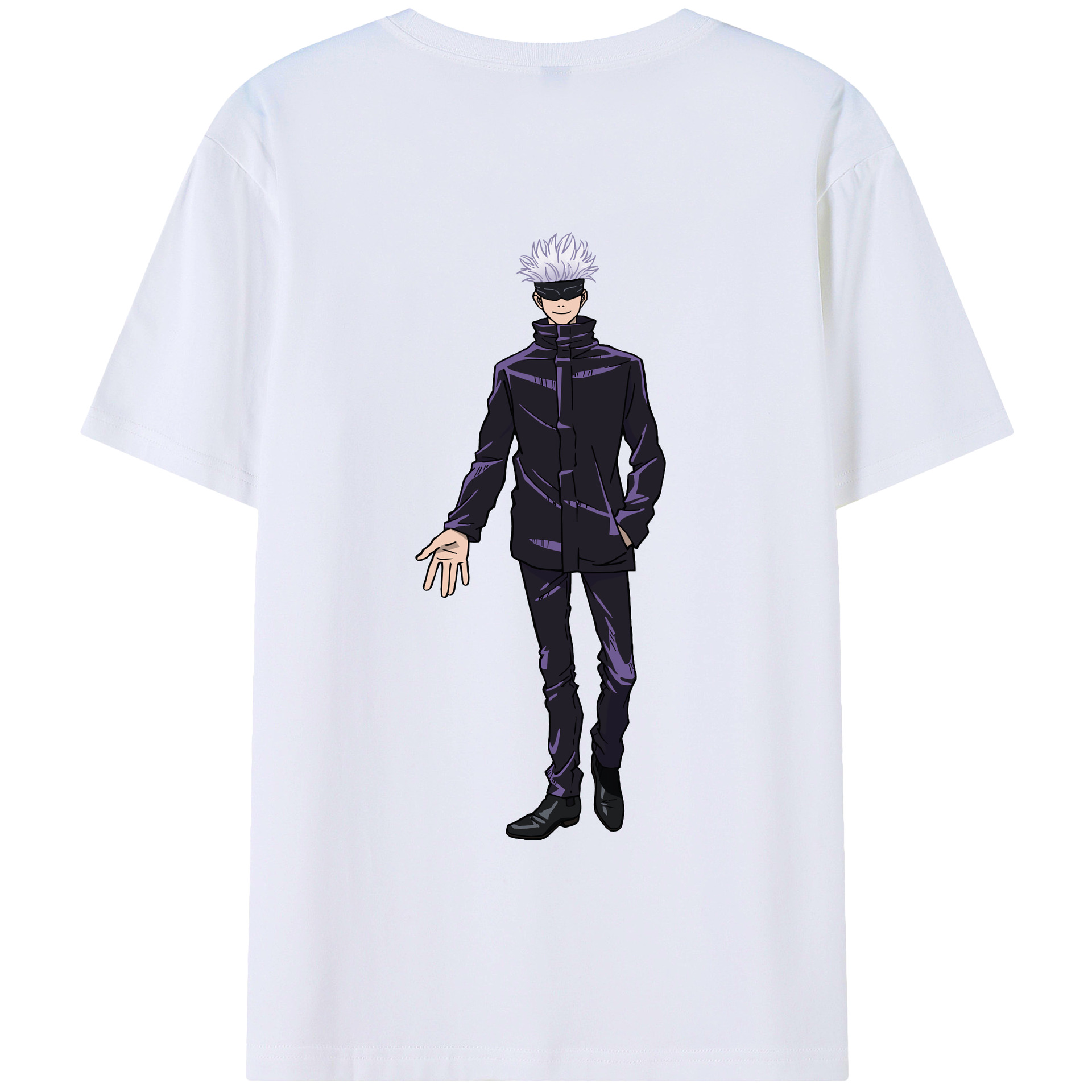 （画像用） 呪術廻戦 Jujutsu Kaisen 綿100％ メンズ半袖Tシャツ（バックプリント） 通気性