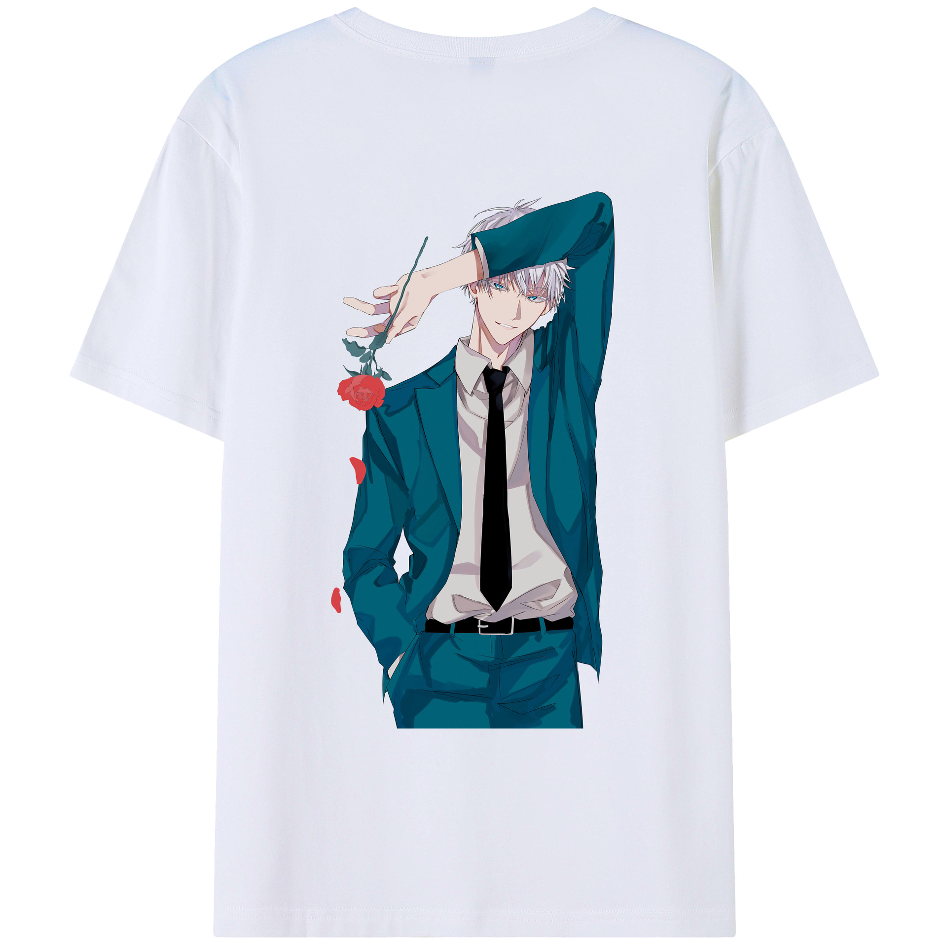 （画像用） 呪術廻戦 Jujutsu Kaisen 綿100％ メンズ半袖Tシャツ（バックプリント） 通気性