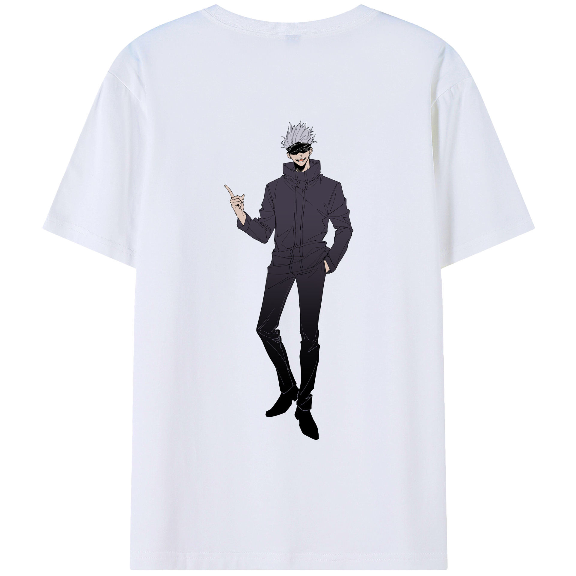 （画像用） 呪術廻戦 Jujutsu Kaisen 綿100％ メンズ半袖Tシャツ（バックプリント） 通気性
