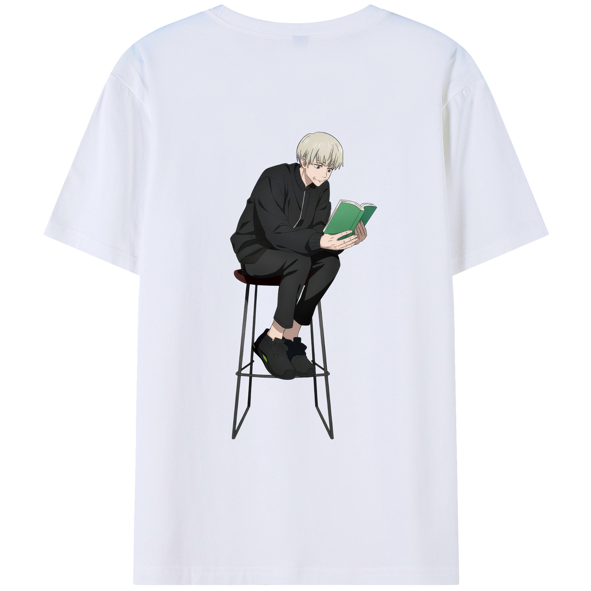 （画像用） 呪術廻戦 Jujutsu Kaisen 綿100％ メンズ半袖Tシャツ（バックプリント） 通気性