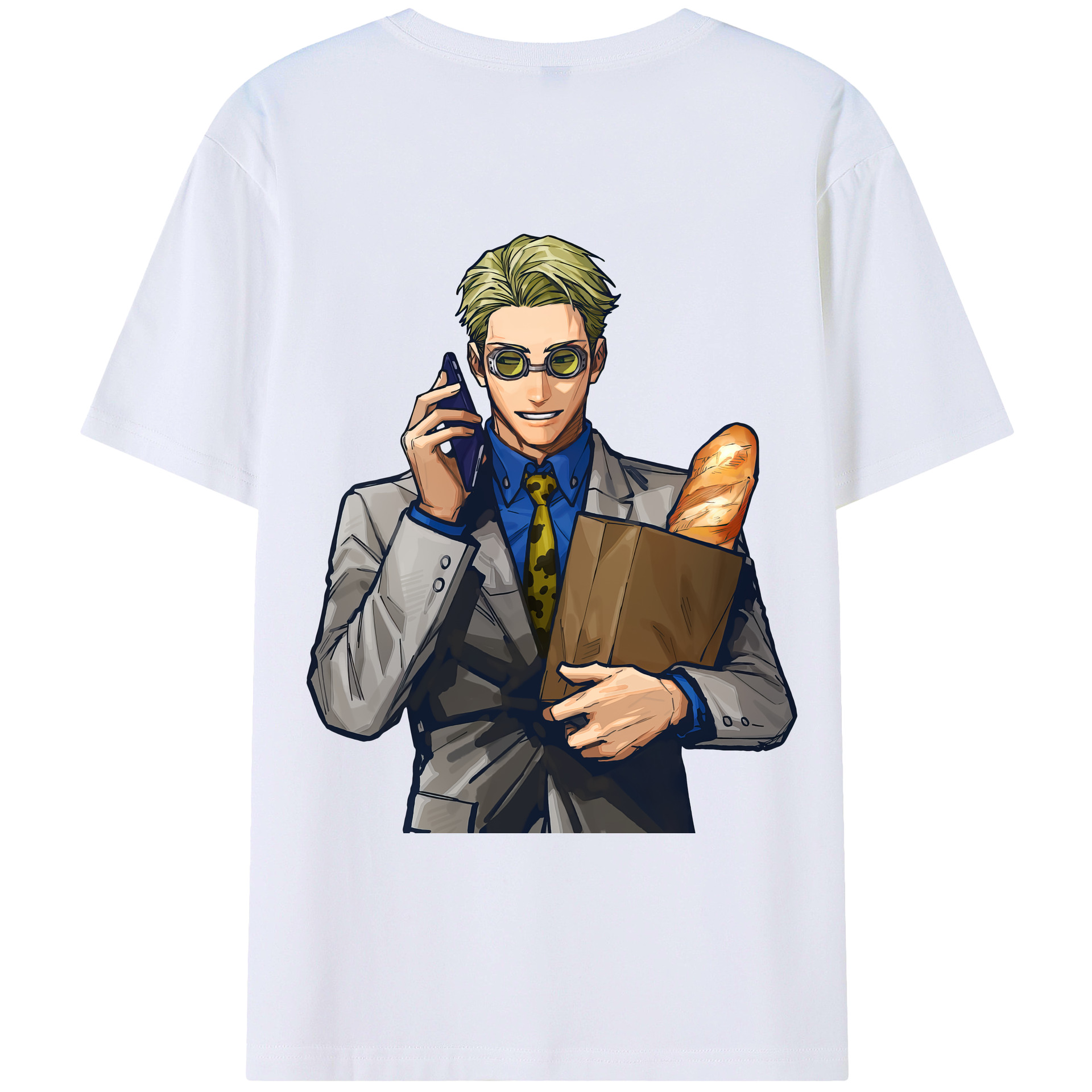 （画像用） 呪術廻戦 Jujutsu Kaisen 綿100％ メンズ半袖Tシャツ（バックプリント） 通気性