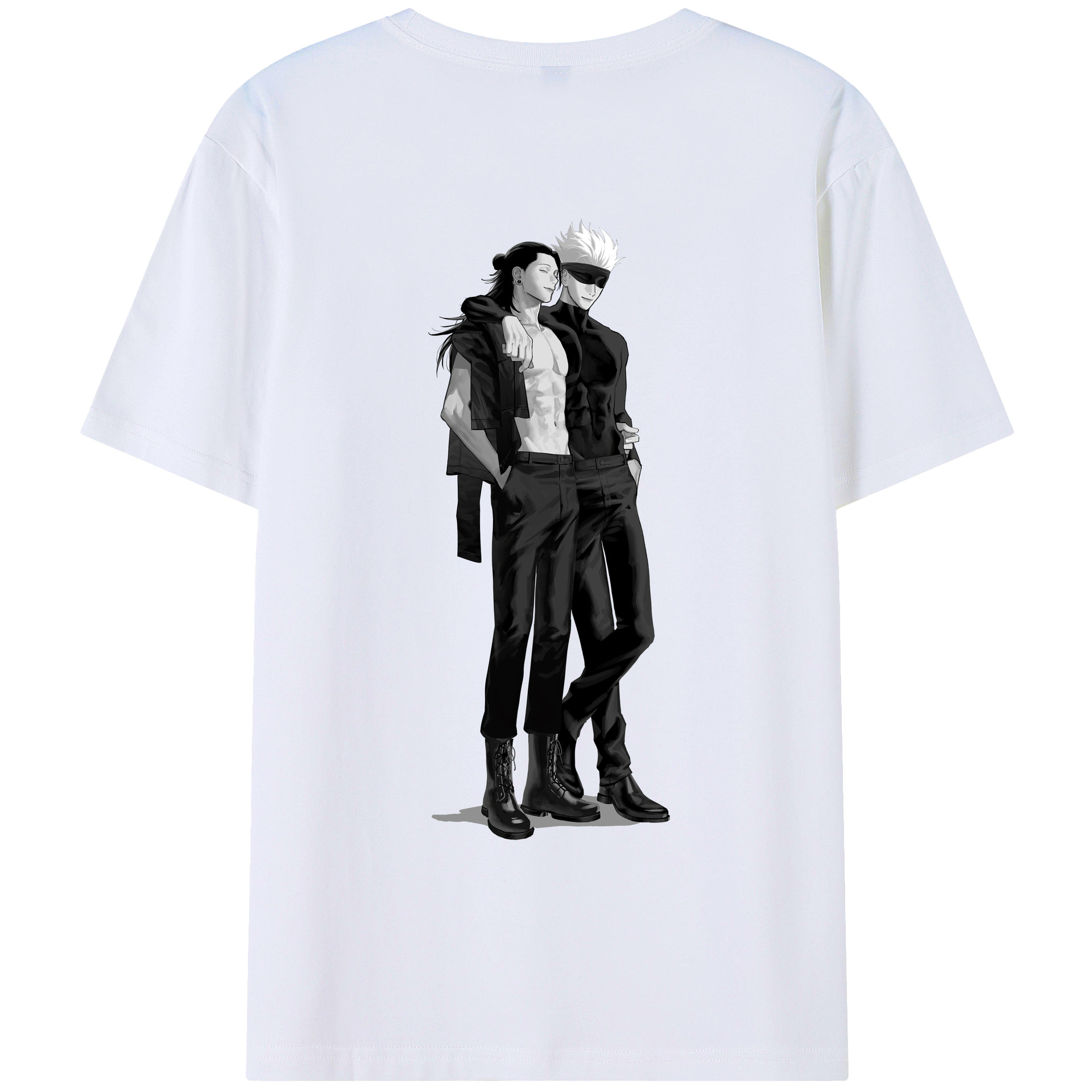 （画像用） 呪術廻戦 Jujutsu Kaisen 綿100％ メンズ半袖Tシャツ（バックプリント） 通気性