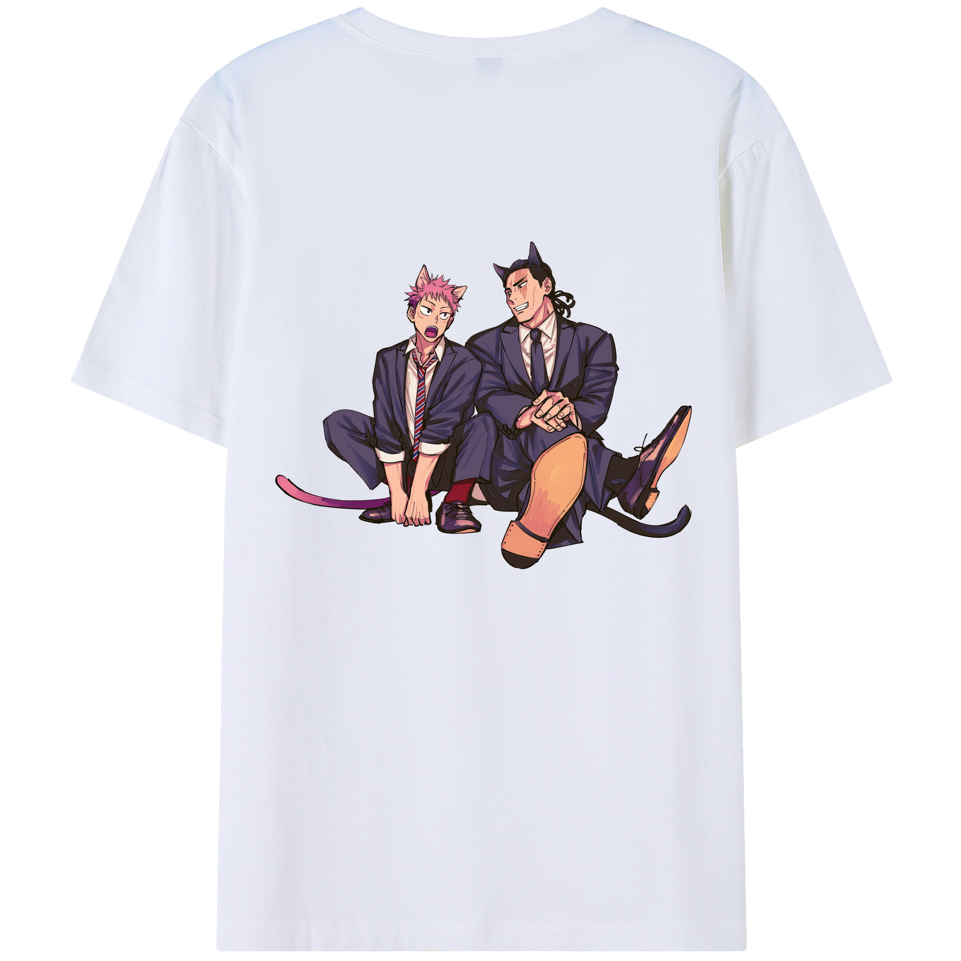 （画像用） 呪術廻戦 Jujutsu Kaisen 綿100％ メンズ半袖Tシャツ（バックプリント） 通気性