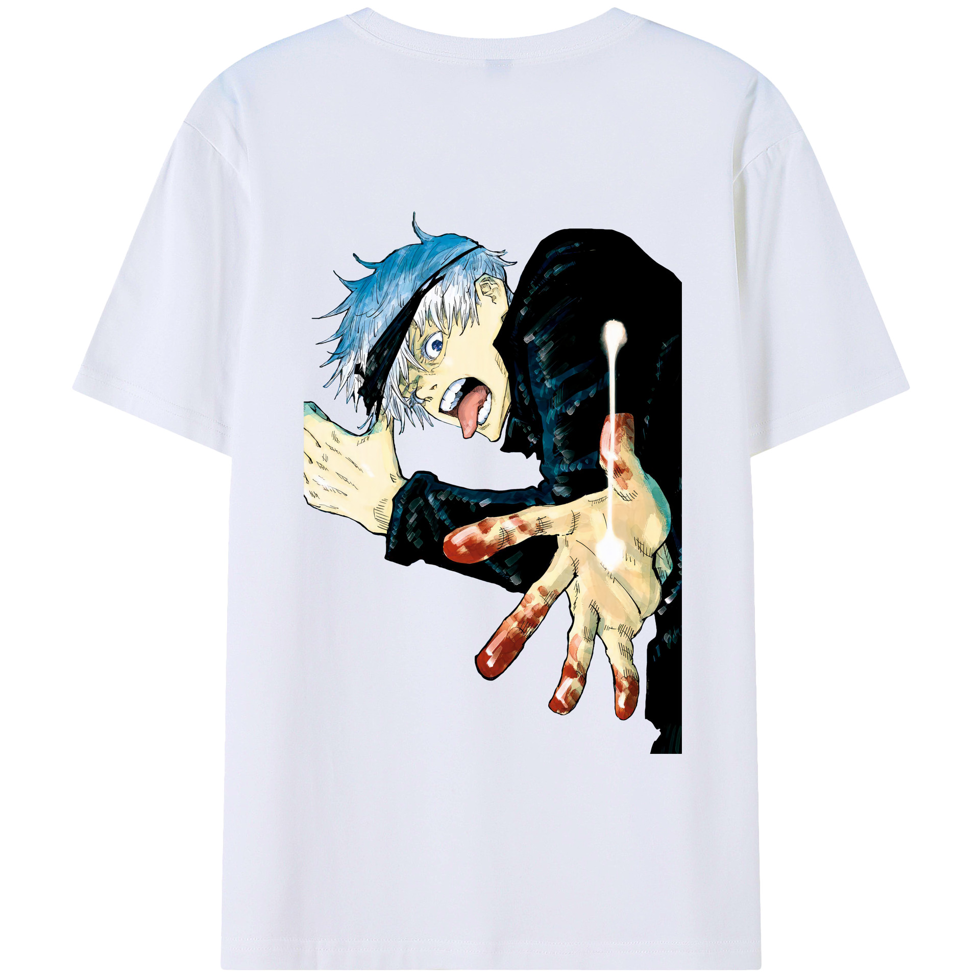 （画像用） 呪術廻戦 Jujutsu Kaisen 綿100％ メンズ半袖Tシャツ（バックプリント） 通気性